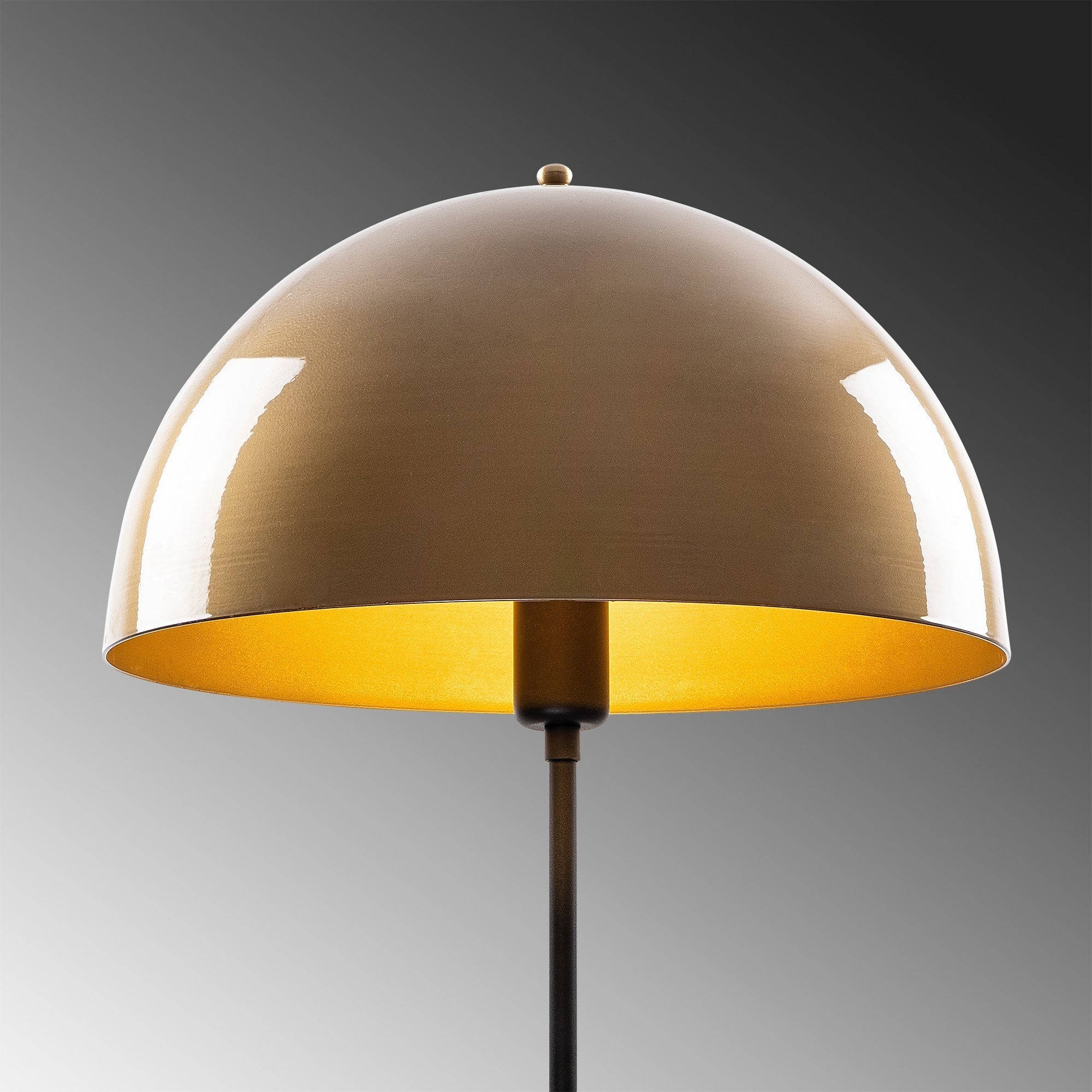 Candeeiro de Pé Glamourosa, Corpo em Metal, 50 x 50 cm, Altura: 170 cm, Dourado e Preto, E27 máx. 40 W, Cabo de 200 cm, IP20 | Iluminação Elegante para Espaços Modernos