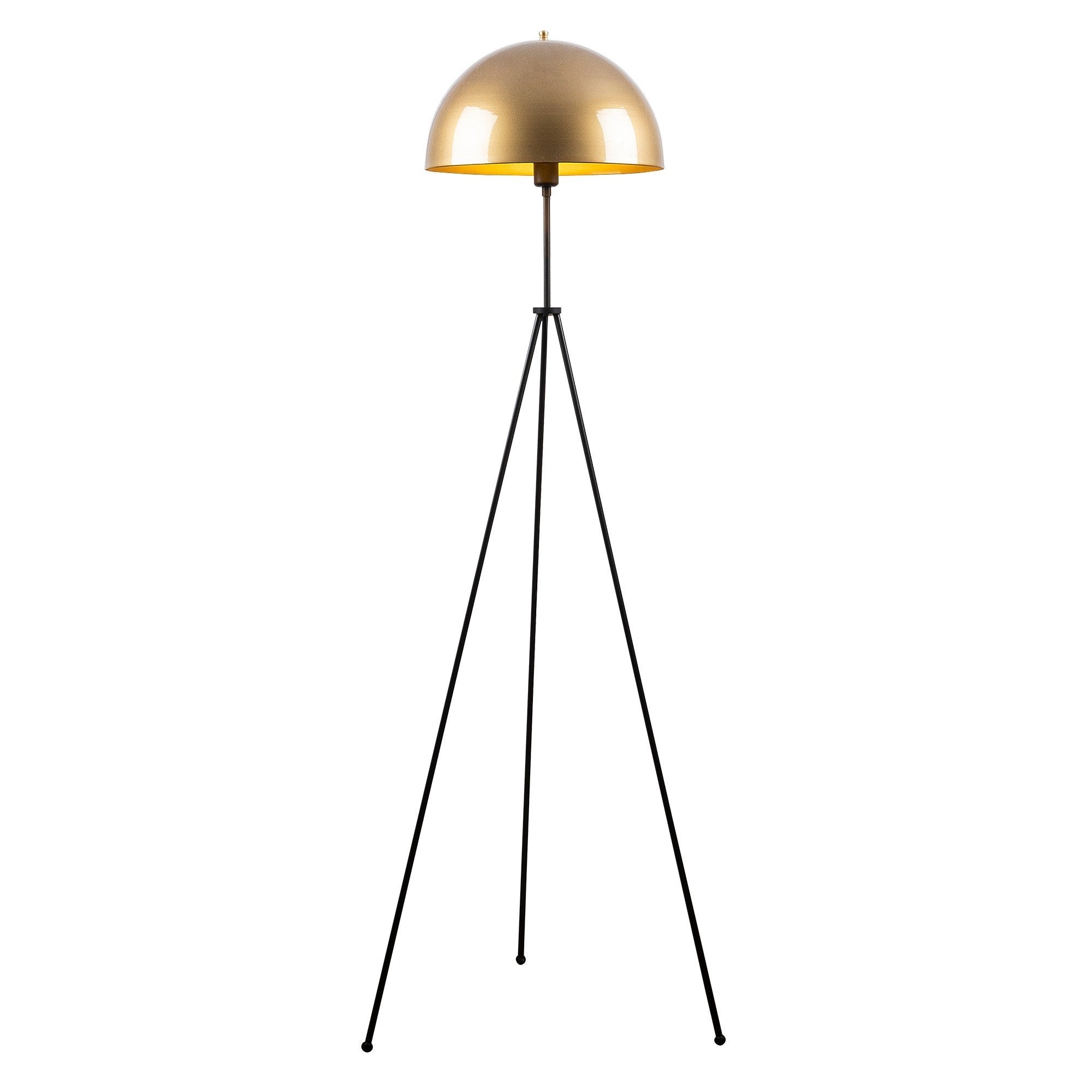 Candeeiro de Pé Glamourosa, Corpo em Metal, 50 x 50 cm, Altura: 170 cm, Dourado e Preto, E27 máx. 40 W, Cabo de 200 cm, IP20 | Iluminação Elegante para Espaços Modernos
