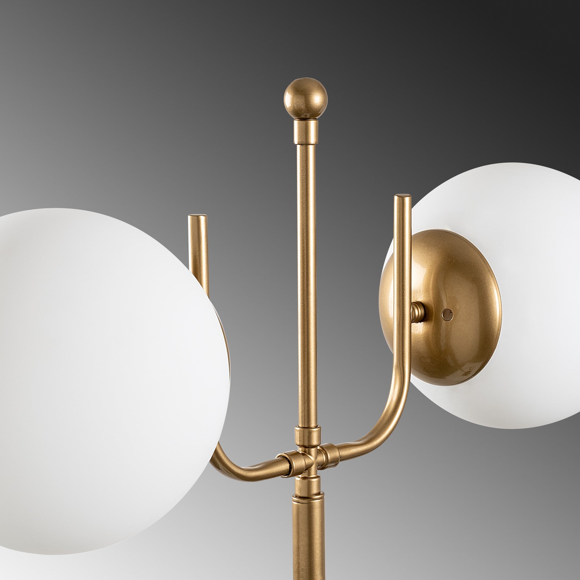 Candeeiro de Pé Elegante Dourada, Corpo em Metal, 62 x 30 x 162 cm | Base Ø30, Cabo de 250 cm, Interruptor Liga/Desliga | Iluminação Elegante para Decoração Moderna, IP20