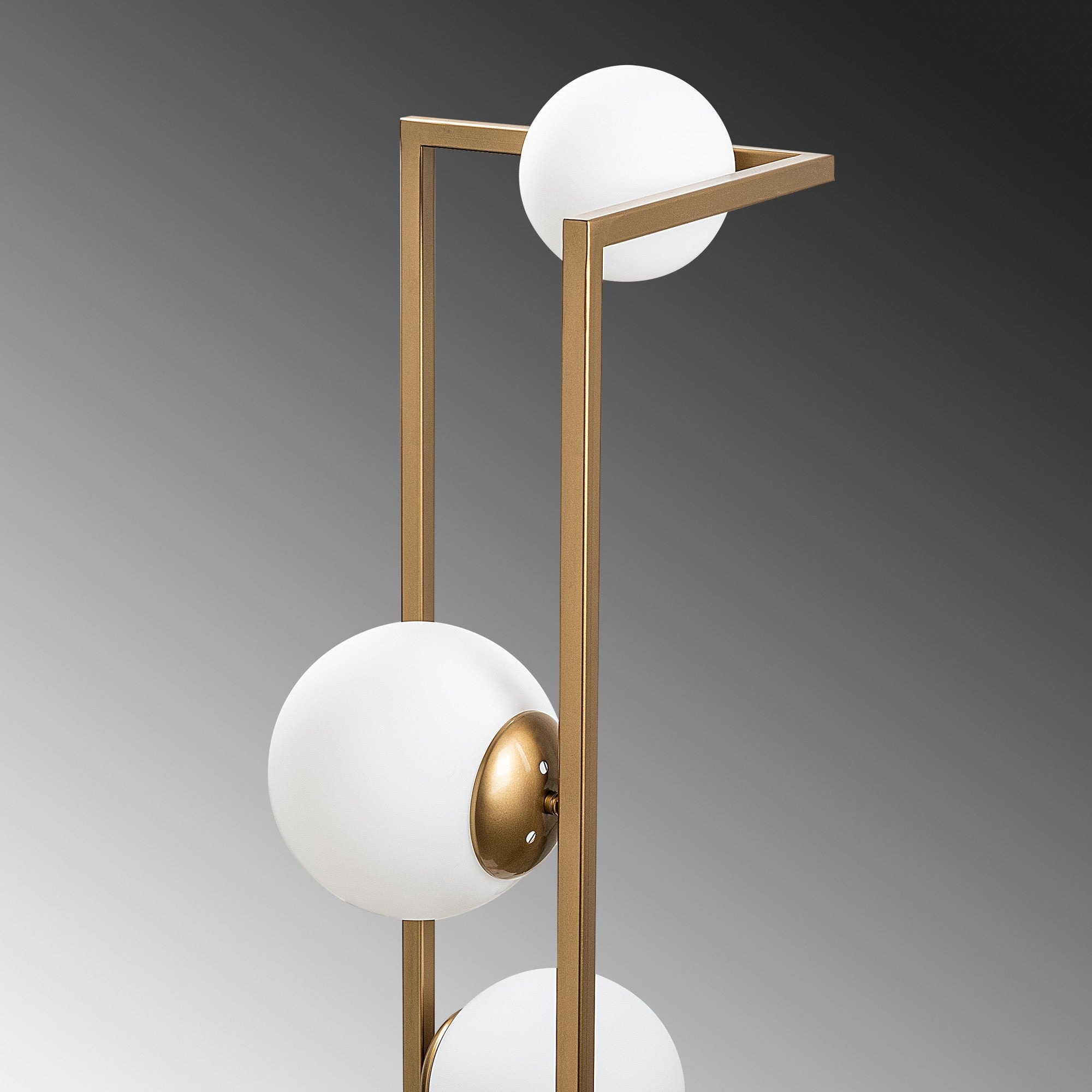 Candeeiro de Pé Elegante Dourada, Corpo em Metal, 35 x 35 x 157 cm | 2 Soquetes E27 e 3 Soquetes E14, Cabo de 250 cm, Interruptor Liga/Desliga | Iluminação Elegante para Espaços Modernos