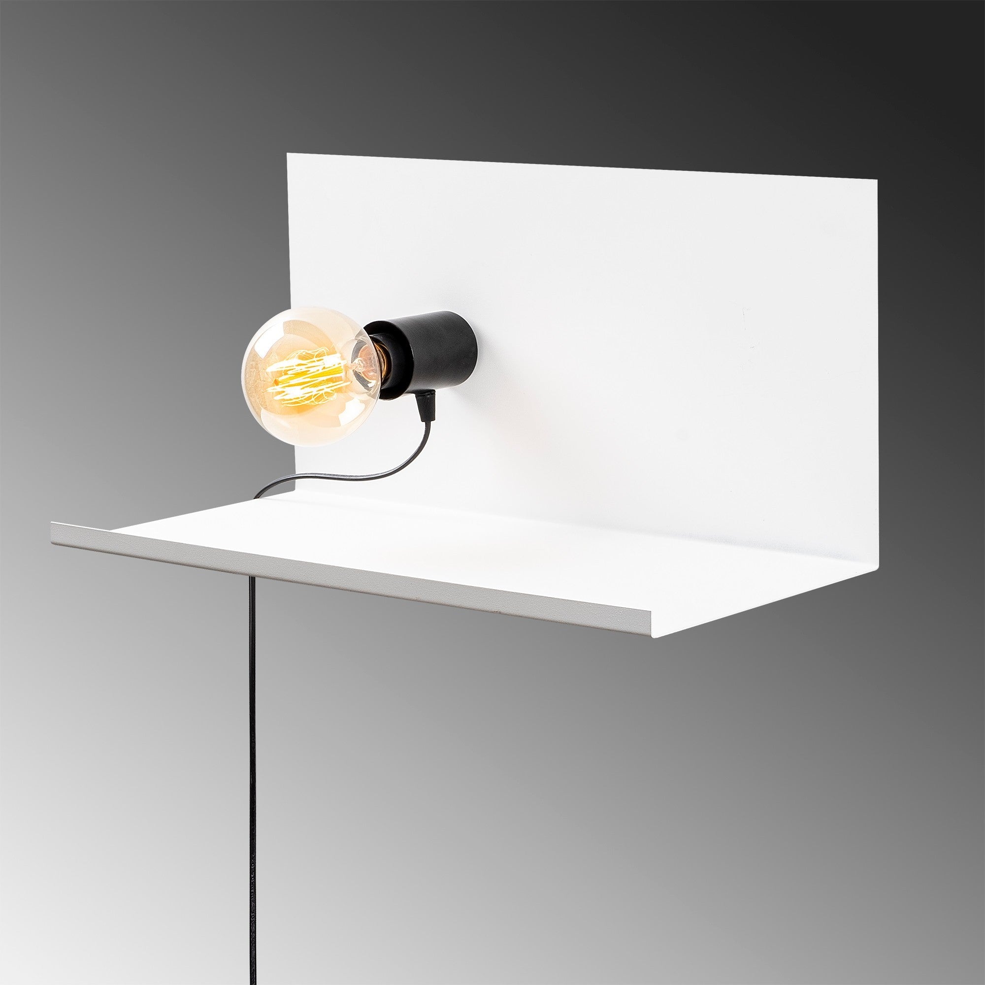 Candeeiro de Parede branca elegante, corpo de metal, 50 x 25 x 25 cm | Soquete E27, máx. 40 W | Iluminação elegante e funcional para casa e escritório, classificação IP20