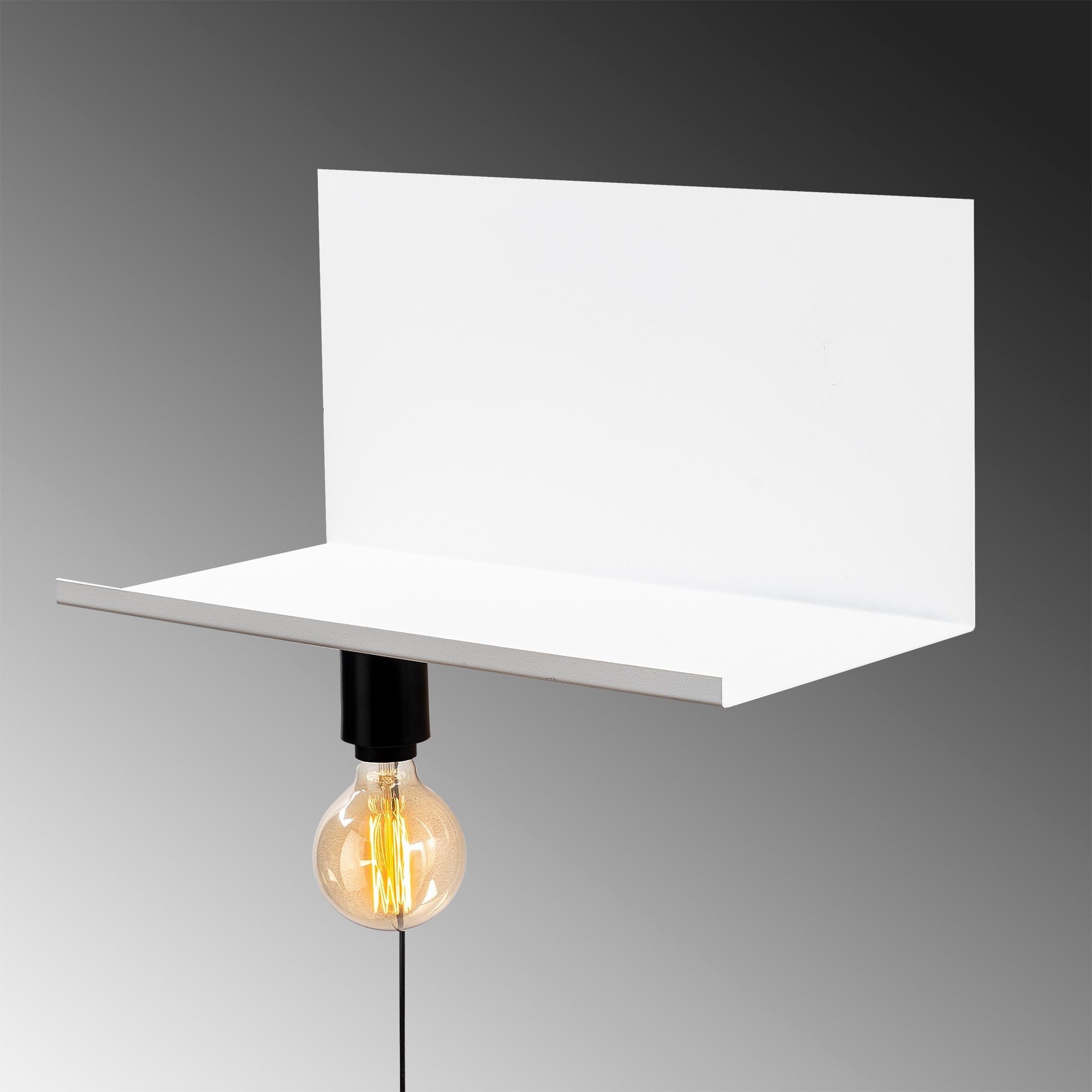 Candeeiro de Parede branca elegante, corpo de metal, 50 x 25 x 25 cm | Soquete E27, máx. 40 W | Iluminação elegante e funcional para casa e escritório, classificação IP20