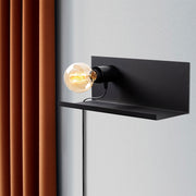 Candeeiro de Parede Industrial, Corpo em Metal Preto, 40 x 15 x 15 cm | Soquete E27, Máx. 40 W, IP20 | Iluminação Elegante e Funcional para Espaços Modernos