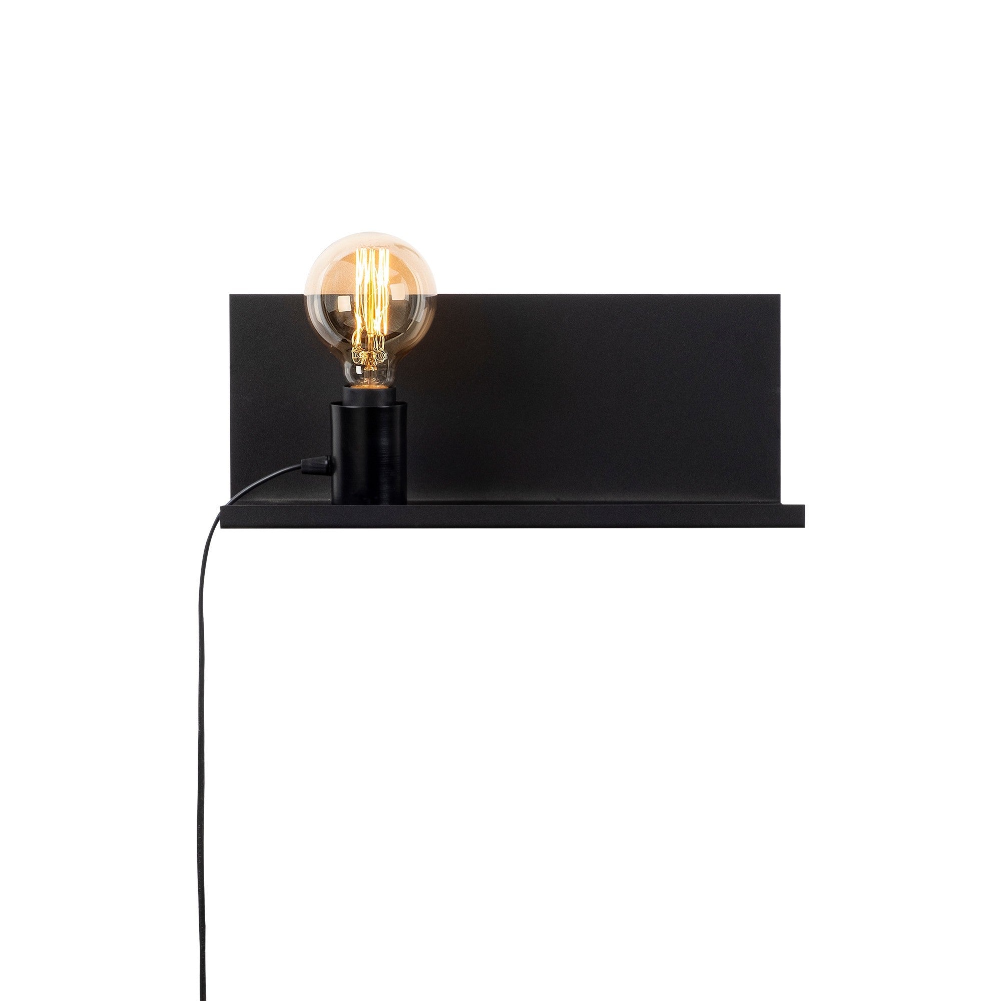 Candeeiro de Parede Industrial, Corpo em Metal Preto, 40 x 15 x 15 cm | Soquete E27, Máx. 40 W, IP20 | Iluminação Elegante e Funcional para Espaços Modernos