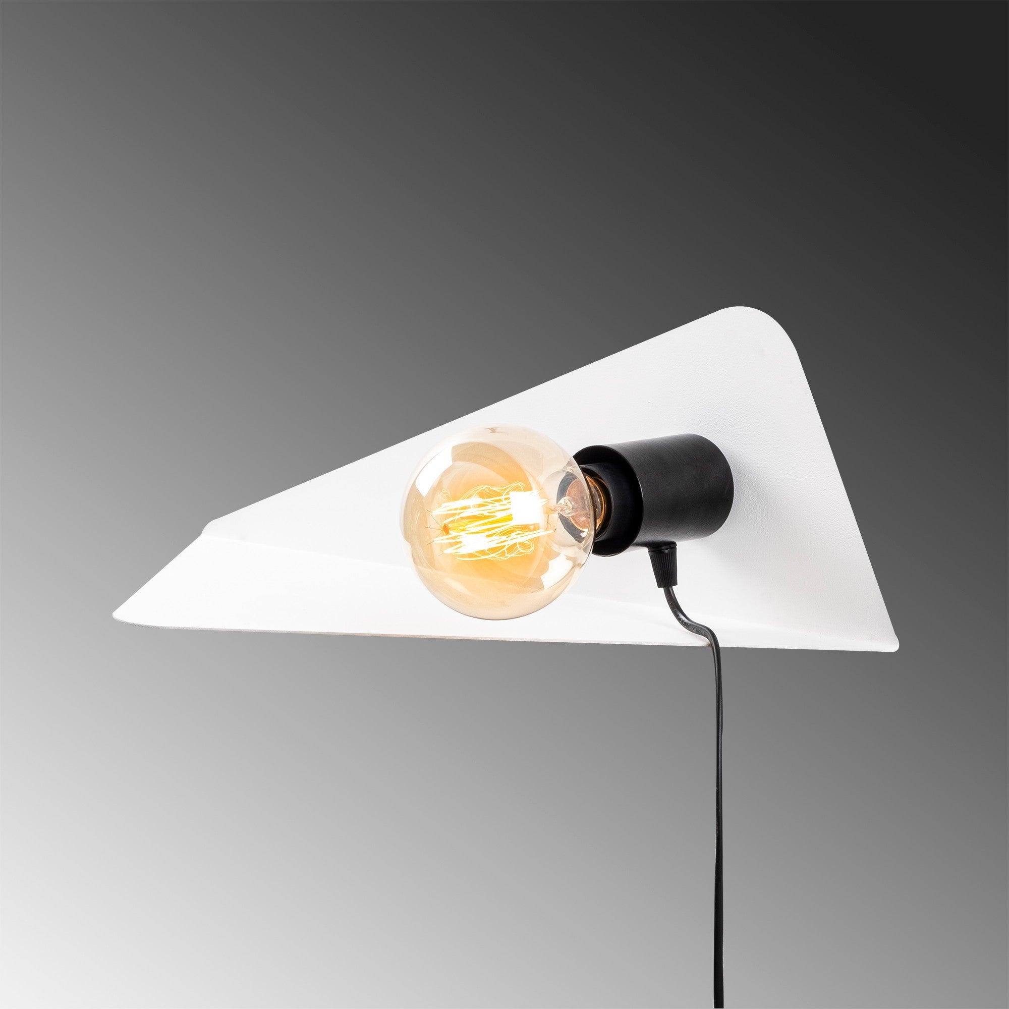 Candeeiro de Parede branca elegante, corpo de metal, 50 x 21 x 16 cm | Soquete E27, máx. 40 W | Classificação IP20, plugável | Perfeito para decoração e iluminação de casa moderna