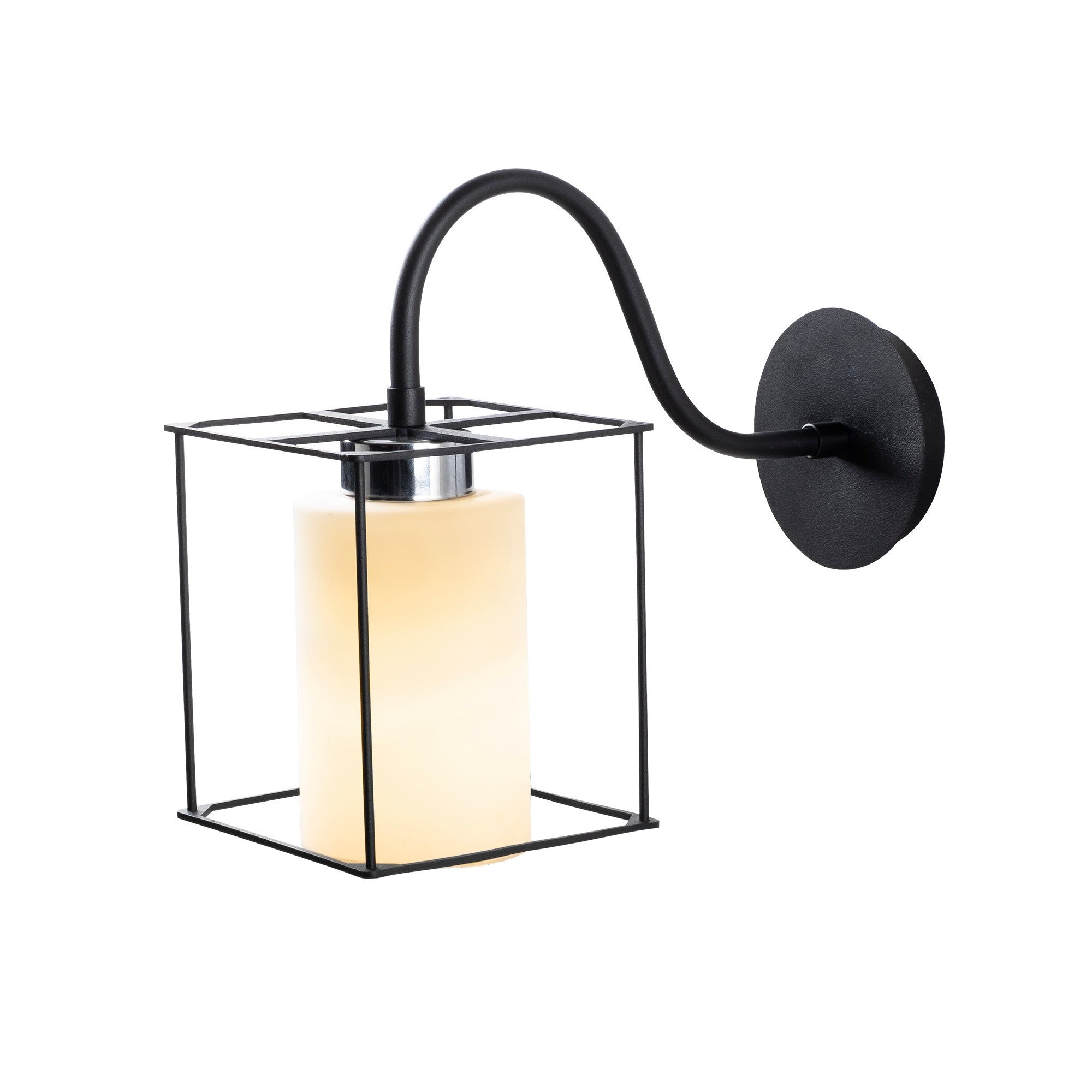Candeeiro de Parede industrial, corpo de metal preto, 15 x 33 x 28 cm | Soquete E27, máx. 40 W | Iluminação elegante para decoração moderna de casa e escritório, classificação IP20