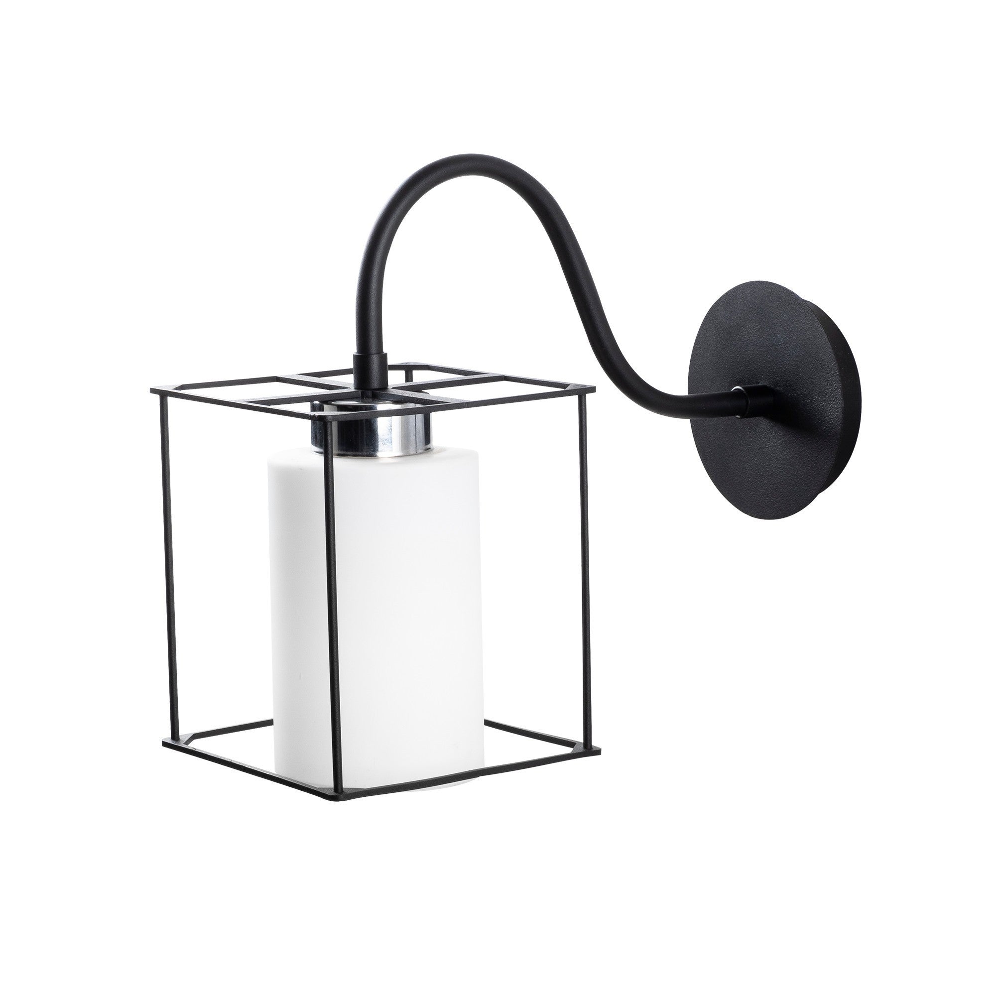 Candeeiro de Parede industrial, corpo de metal preto, 15 x 33 x 28 cm | Soquete E27, máx. 40 W | Iluminação elegante para decoração moderna de casa e escritório, classificação IP20
