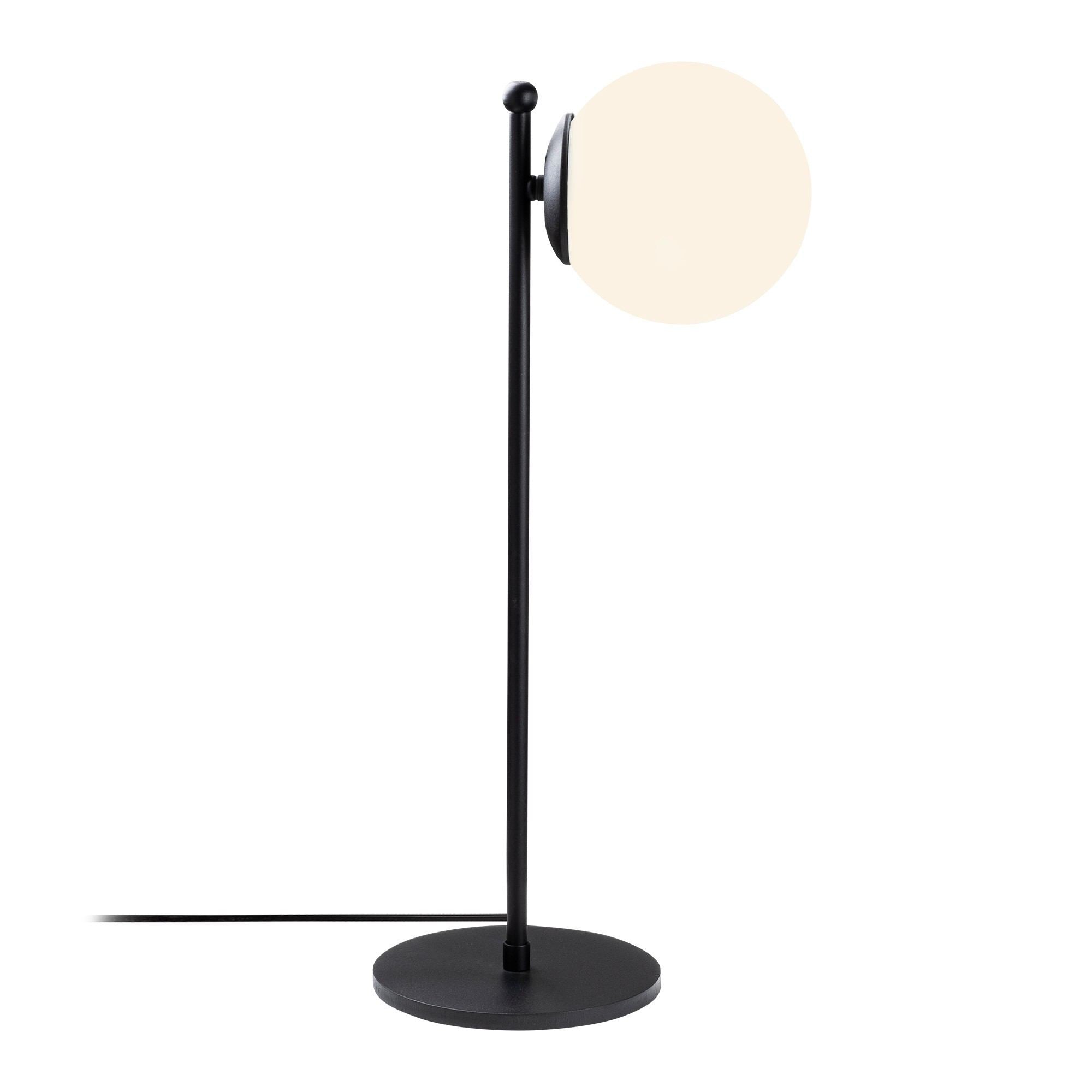Candeeiro de Mesa Industrial Escandinava, Corpo em Metal Preto, 25 x 25 cm, Altura 56 cm, Soquete E27, Cabo de 150 cm | Iluminação Elegante para Espaços Modernos