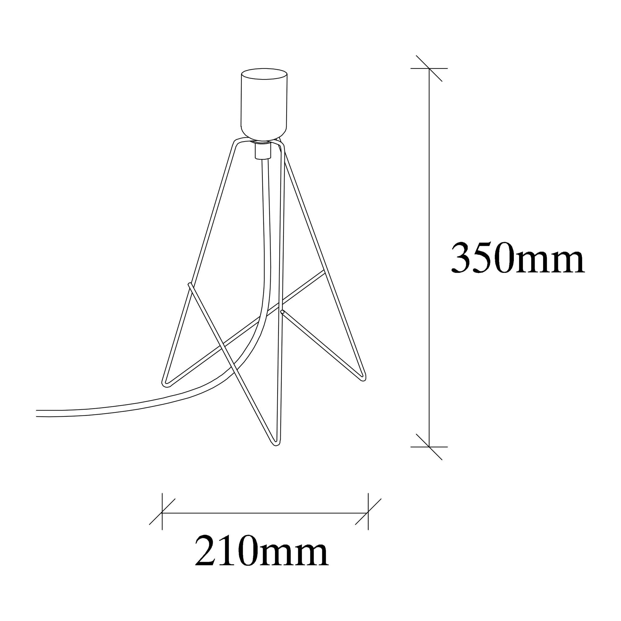 Candeeiro de Mesa Glamourosa, Preta e Cobre, 21 x 21 cm, Altura: 35 cm | Corpo em Ferro, Soquete E27 Máx. 40 W, Cabo de 150 cm | Iluminação Elegante para Espaços Modernos