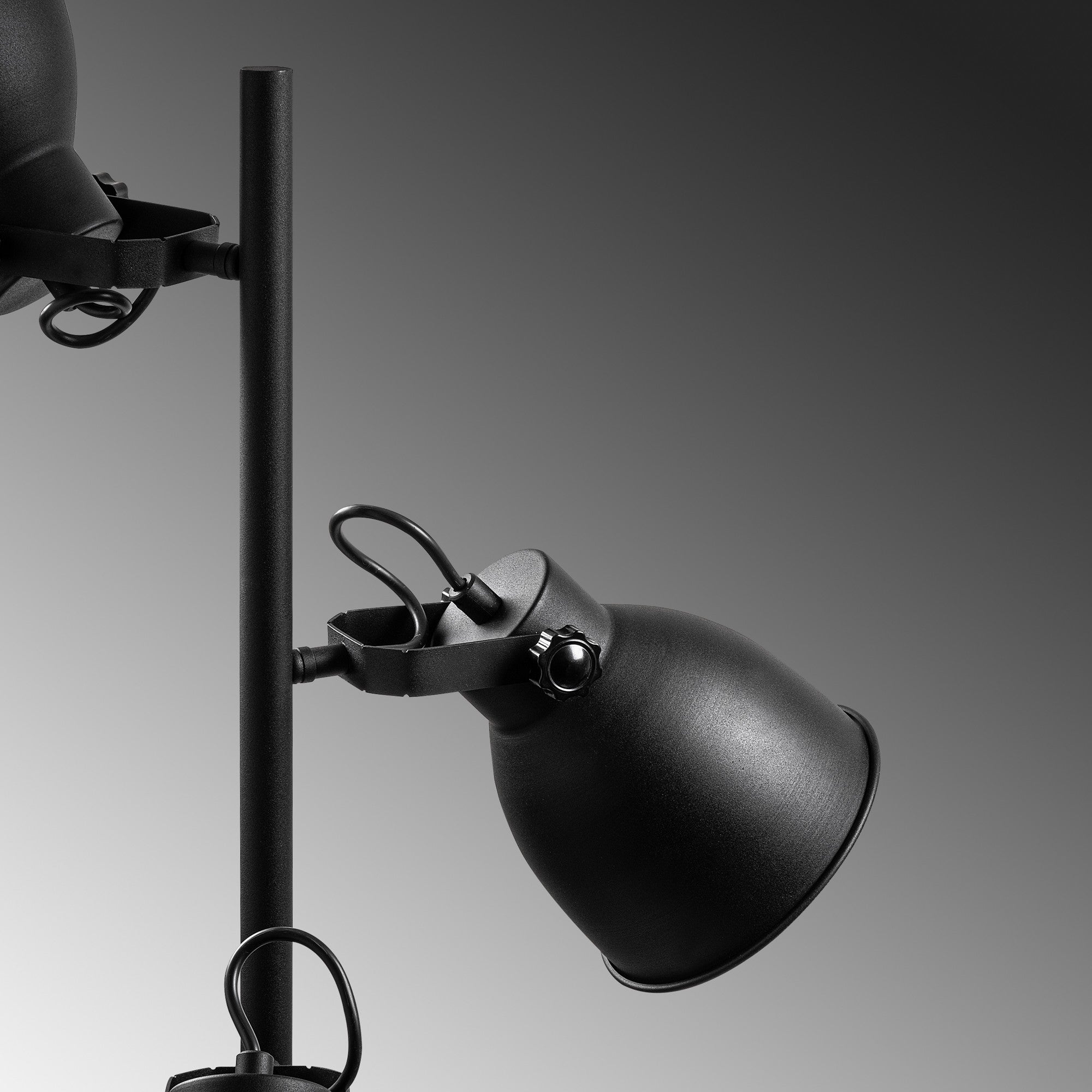 Candeeiro de Pé preta elegante, corpo de metal, 37 x 37 x 162 cm | Abajur de Ø16 cm, cabo de 250 cm, interruptor liga/desliga | Ideal para salas de estar e quartos modernos