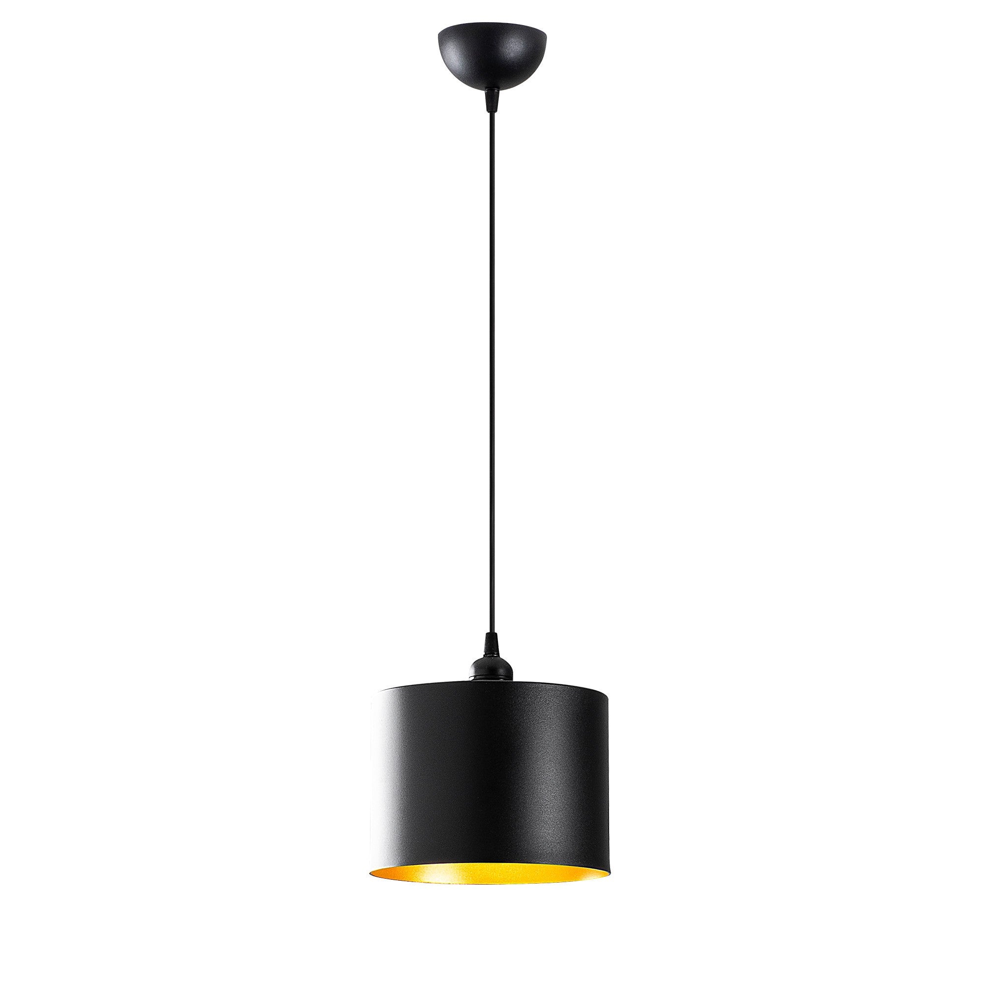 Candeeiro de Teto Industrial Escandinavo, Corpo em Metal Preto, 20 x 20 cm, Altura 111 cm, Soquete E27 Máx. 40 W, Cabo de 90 cm | Iluminação Elegante para Espaços Modernos