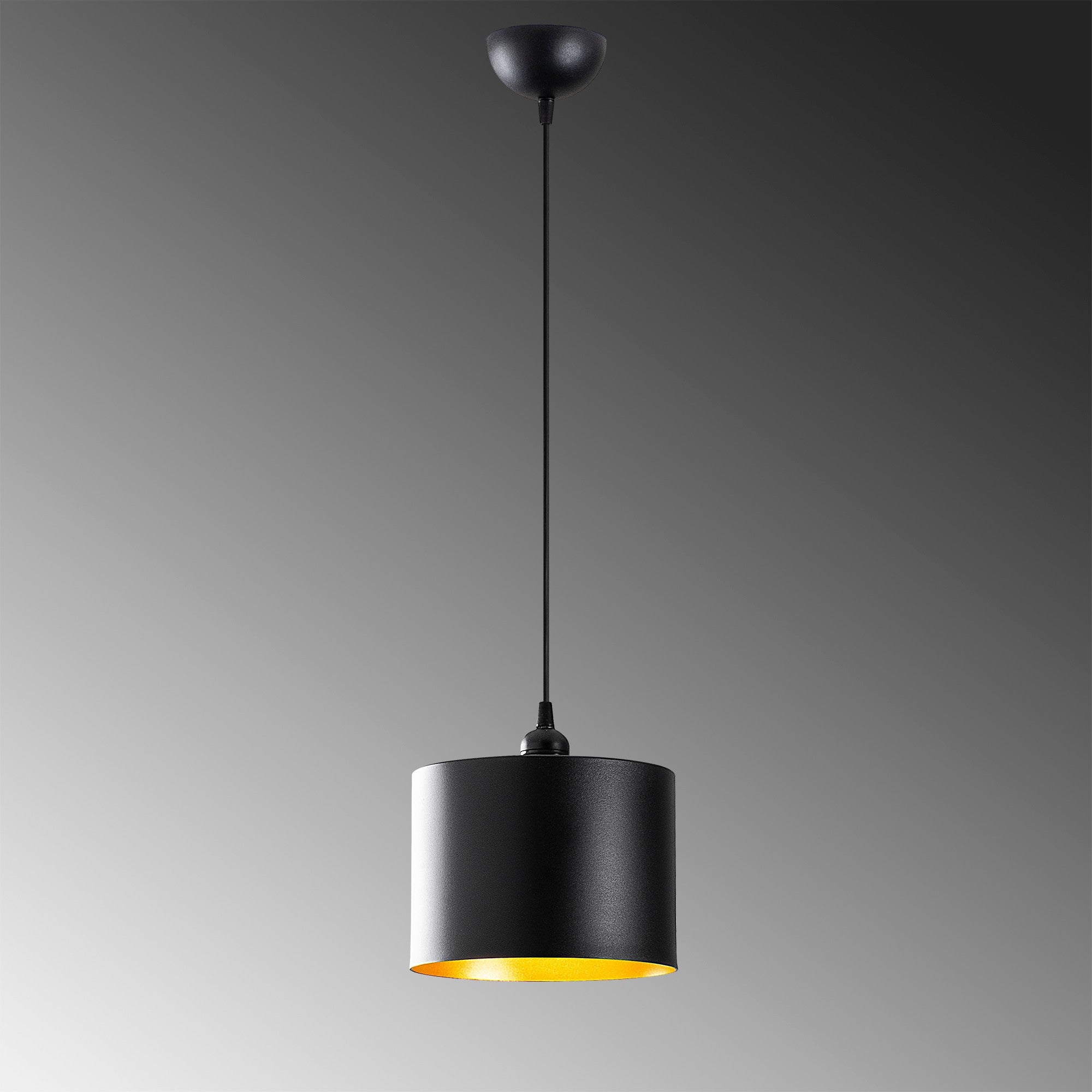 Candeeiro de Teto Industrial Escandinavo, Corpo em Metal Preto, 20 x 20 cm, Altura 111 cm, Soquete E27 Máx. 40 W, Cabo de 90 cm | Iluminação Elegante para Espaços Modernos