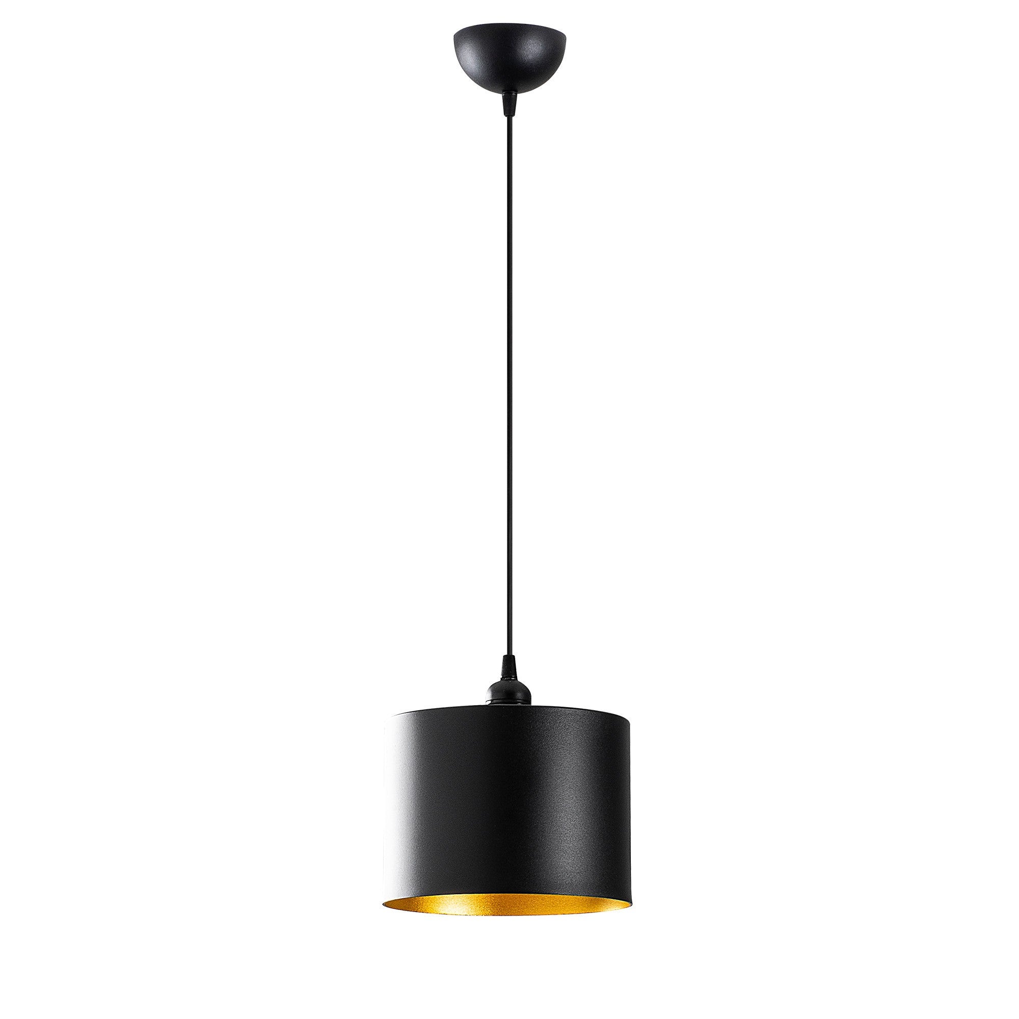 Candeeiro de Teto Industrial Escandinavo, Corpo em Metal Preto, 20 x 20 cm, Altura 111 cm, Soquete E27 Máx. 40 W, Cabo de 90 cm | Iluminação Elegante para Espaços Modernos