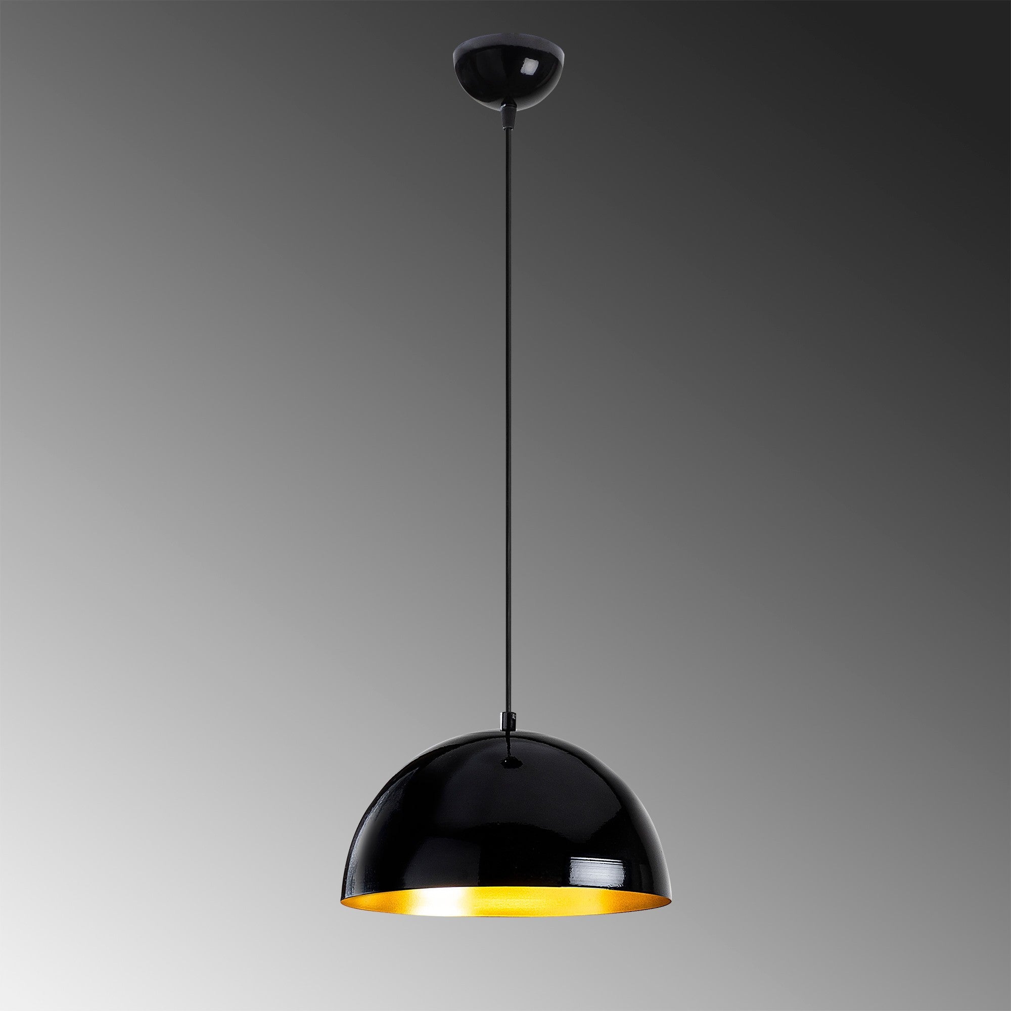 Candeeiro de Teto Escandinavo, Corpo em Metal Preto, 30 x 30 cm, Altura 111 cm, E27 máx. 40 W, Cabo de 90 cm | Iluminação Elegante para Casas Modernas