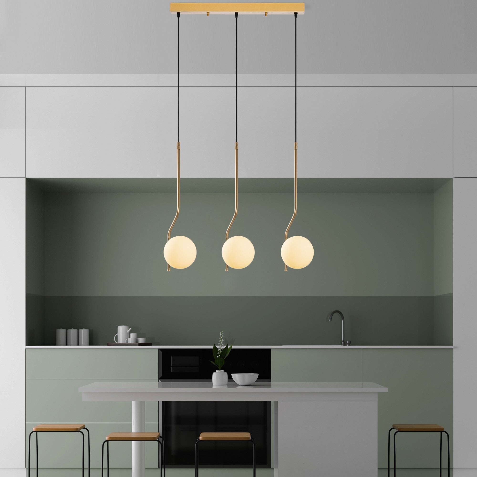 Candeeiro de Teto  - Tulıp - Ouro