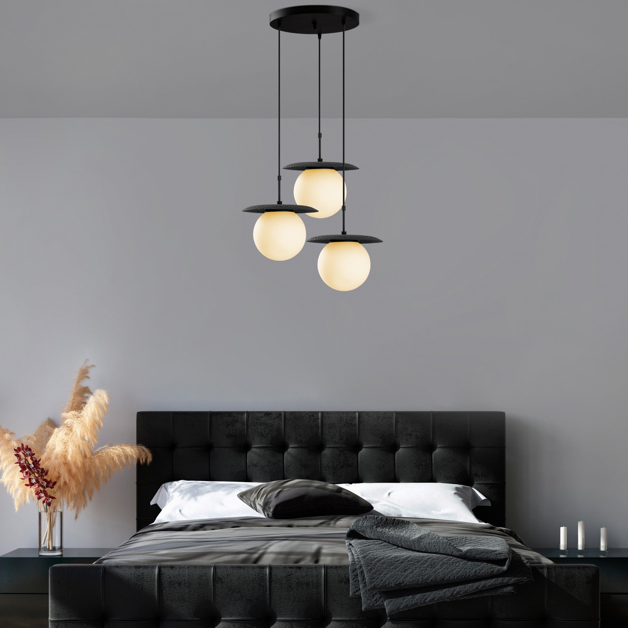 Candeeiro de Teto -Anemon-Preto