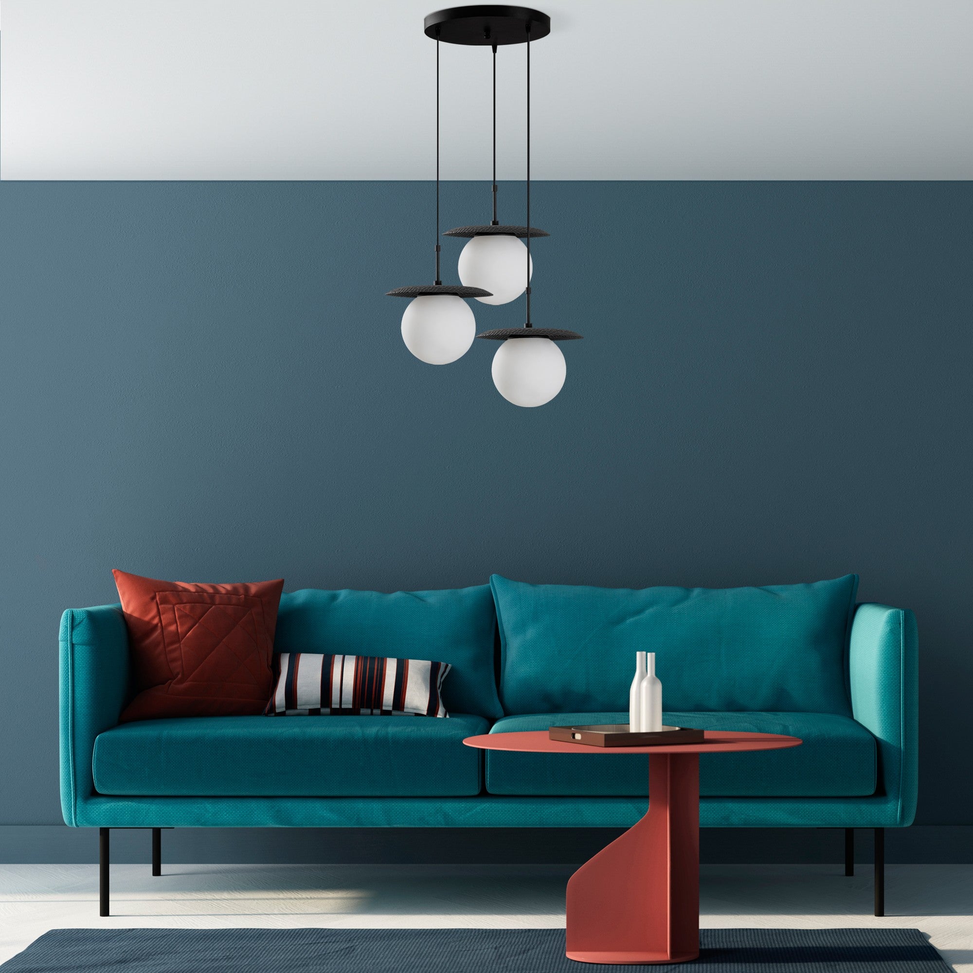 Candeeiro de Teto -Anemon-Preto