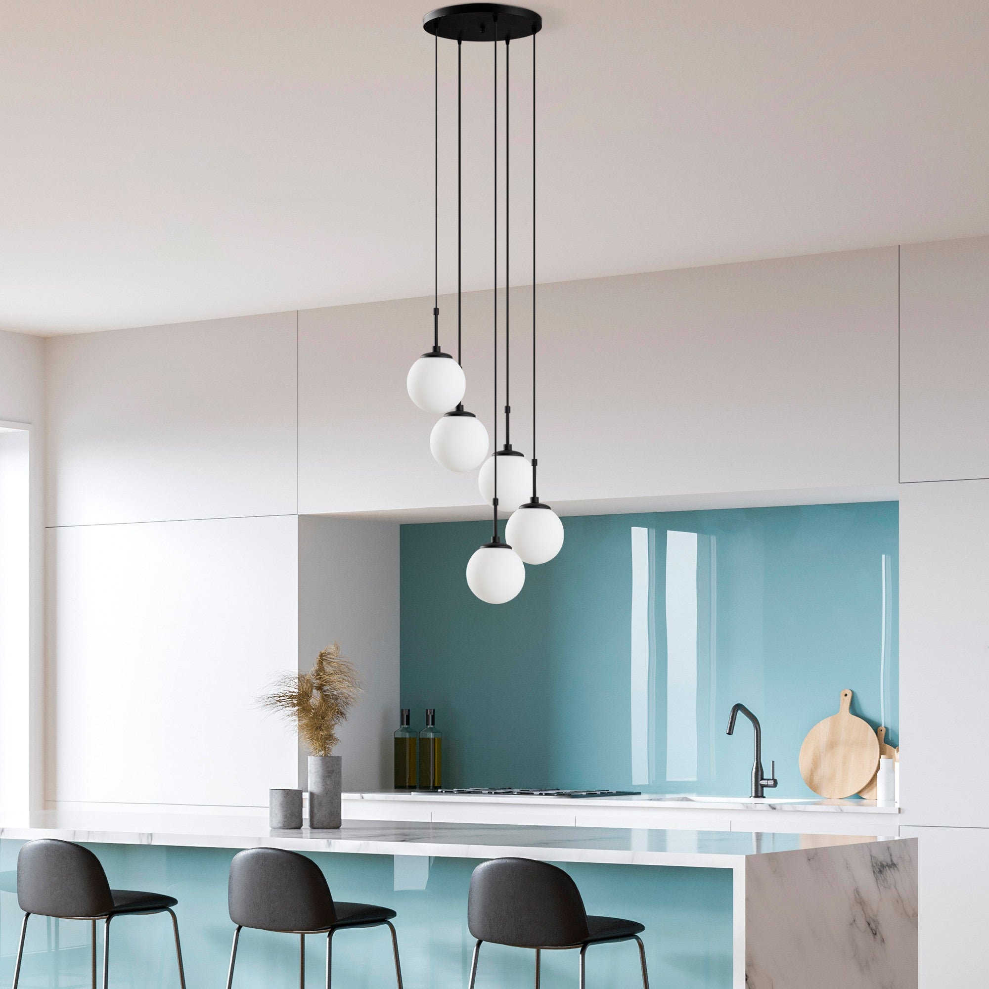 Candeeiro de Teto  - Orbıtal - Preto