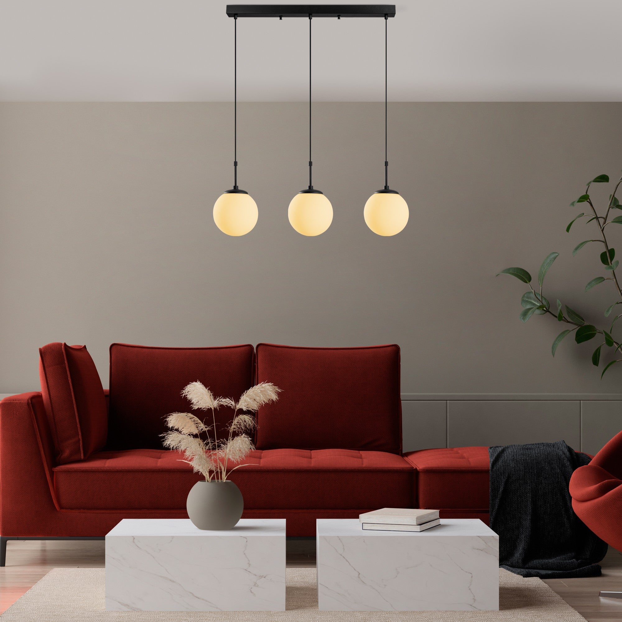 Candeeiro de Teto  - Orbıtal - Preto