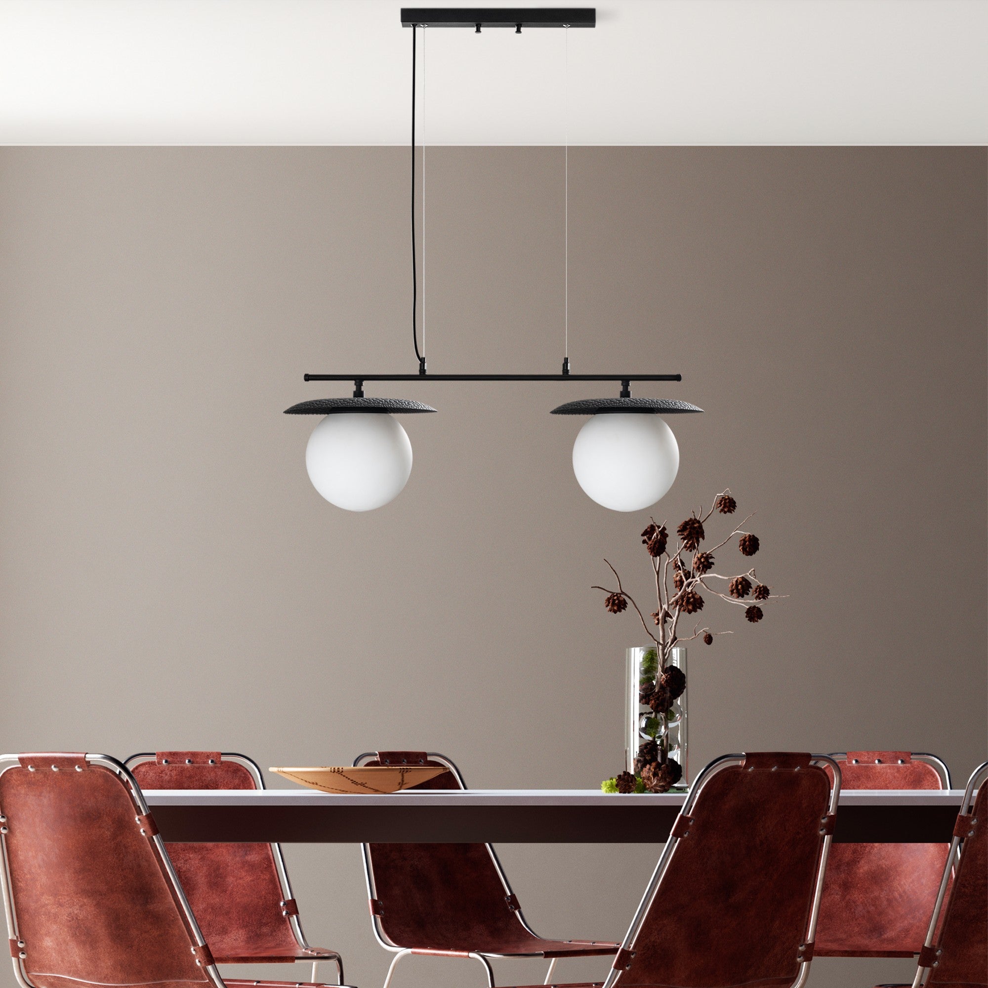 Candeeiro de Teto -Anemon-Preto