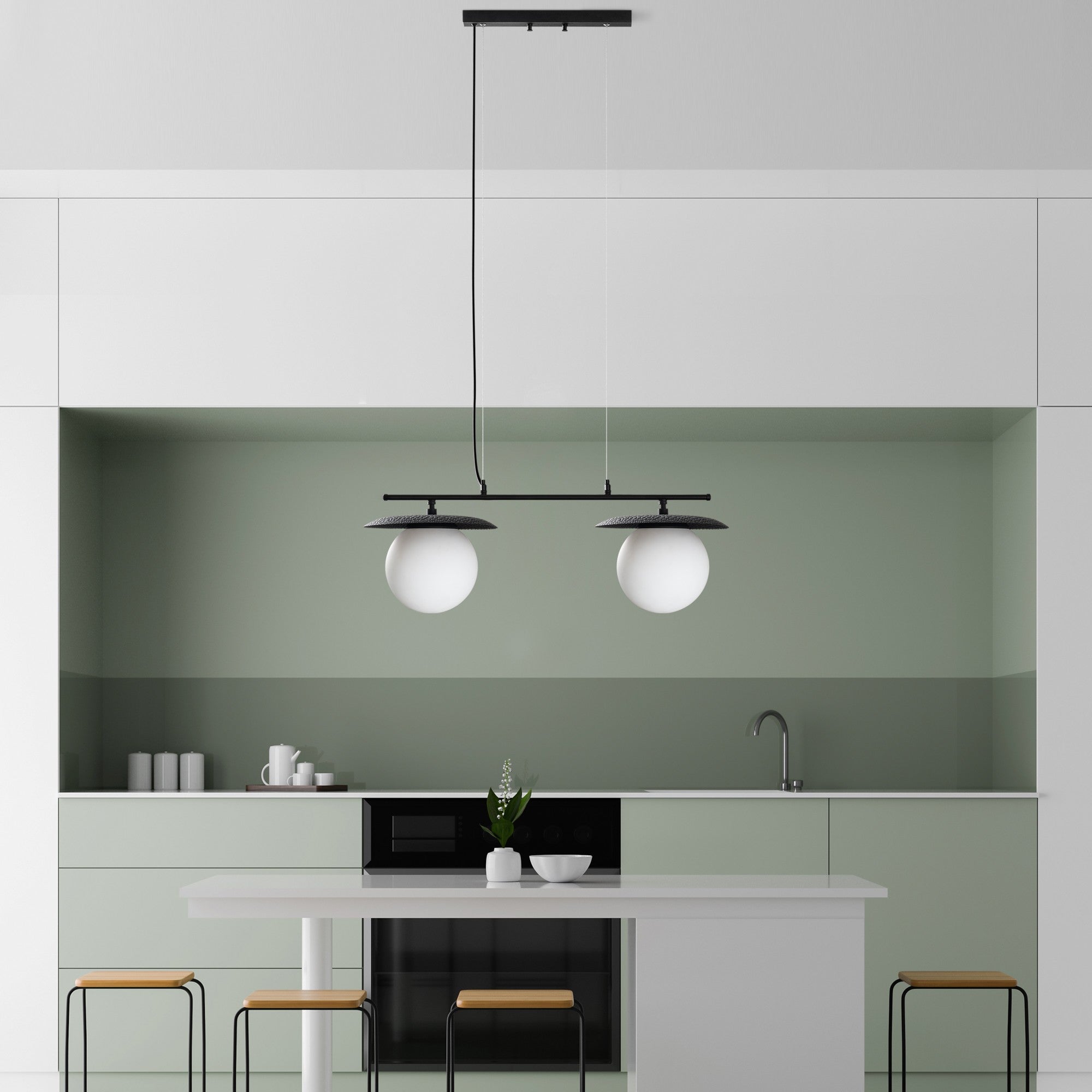 Candeeiro de Teto -Anemon-Preto