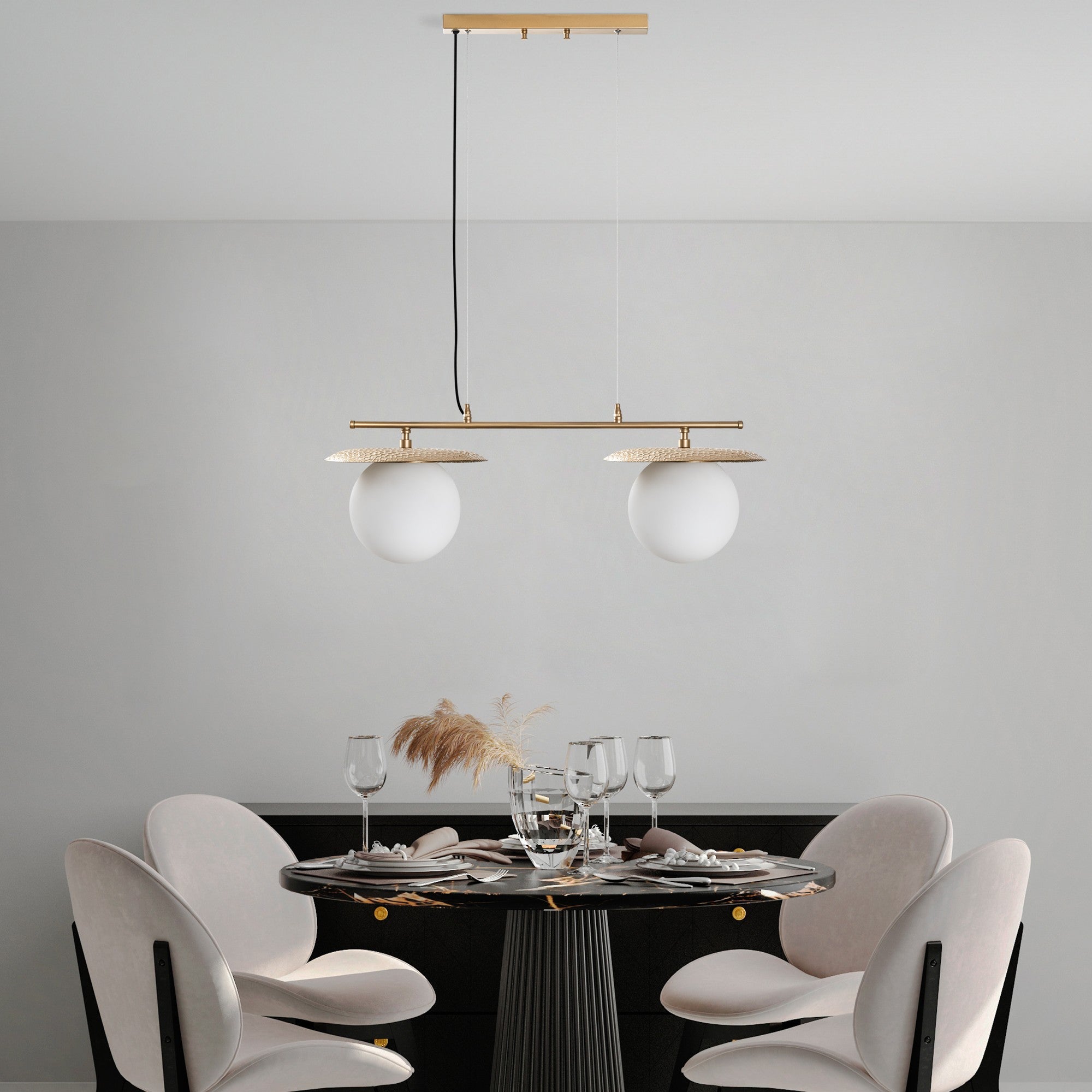 Candeeiro de Teto -Anemon-Ouro