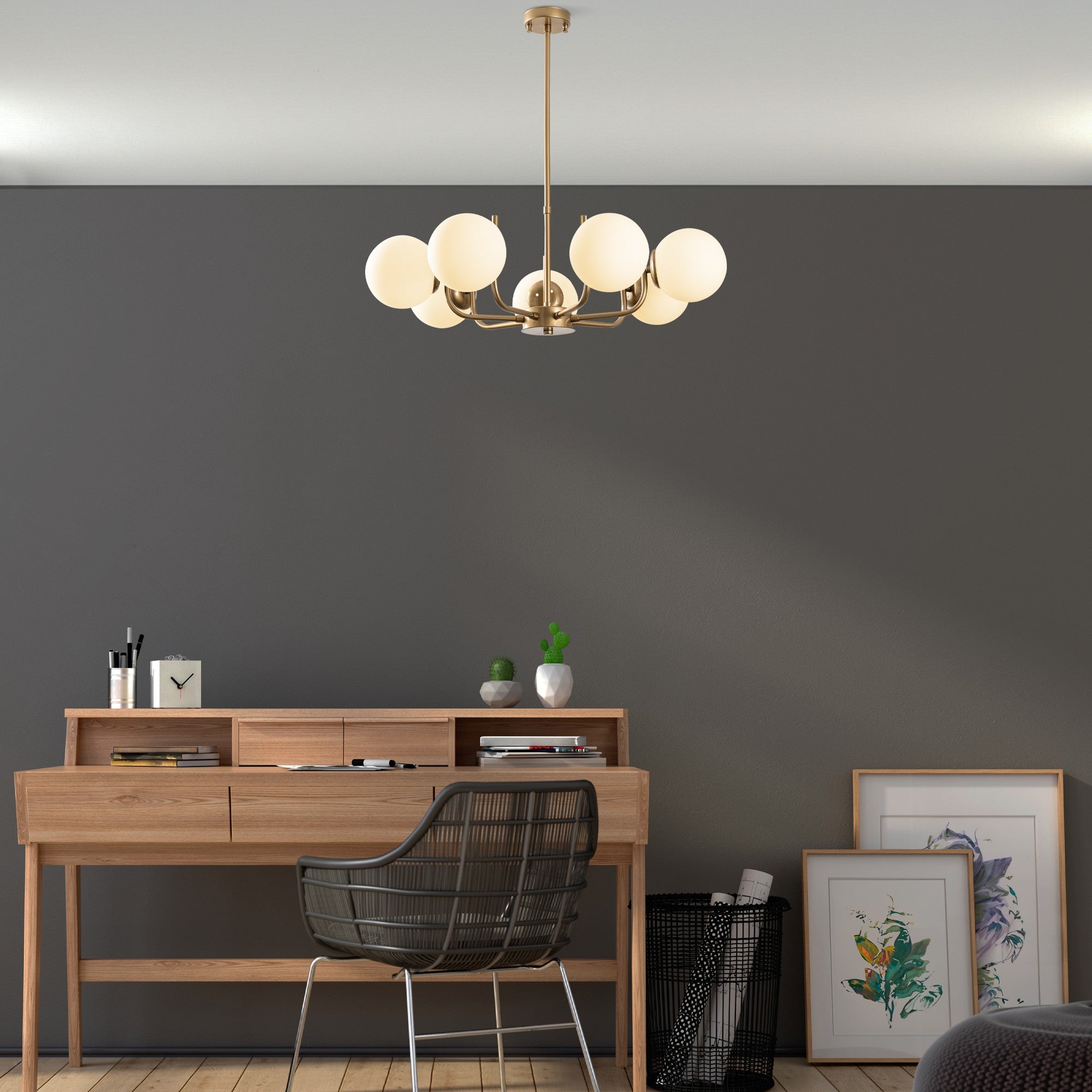 Candeeiro de Teto -Antler-Ouro