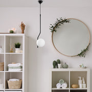 Candeeiro de Teto – 70 - 100 cm – Preto – Metal