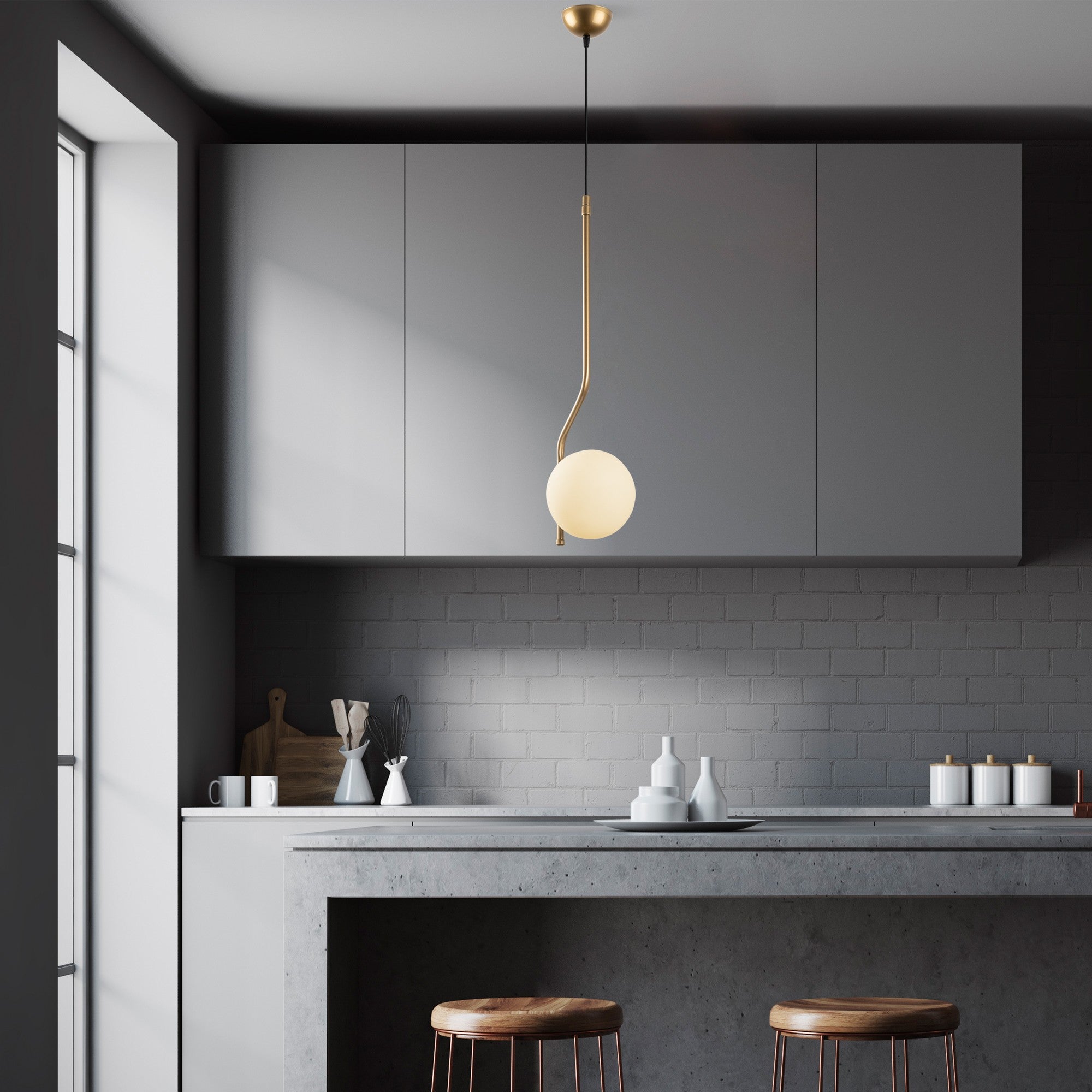 Candeeiro de Teto  - Tulıp - Ouro