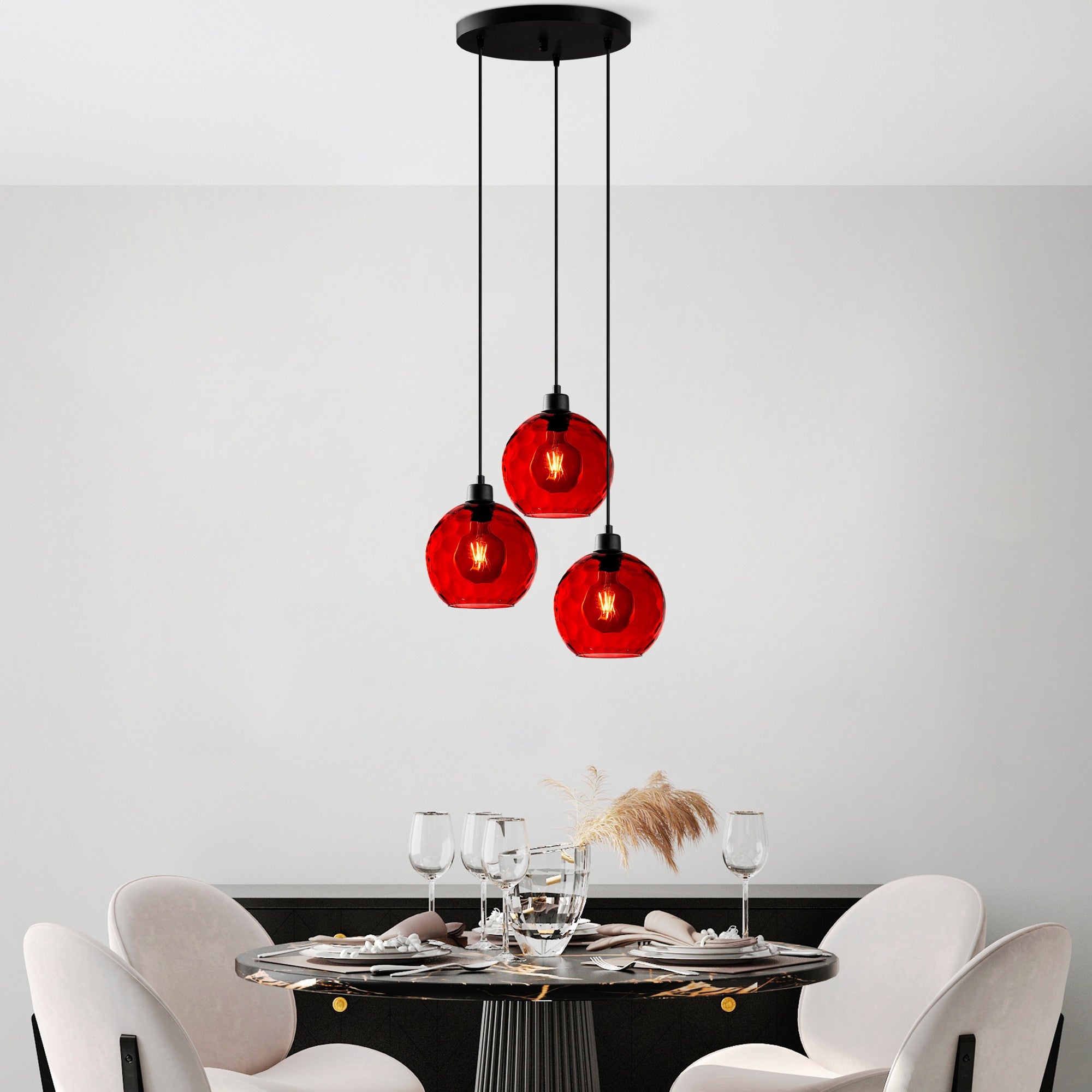 Candeeiro de Teto  - Benek - Vermelho