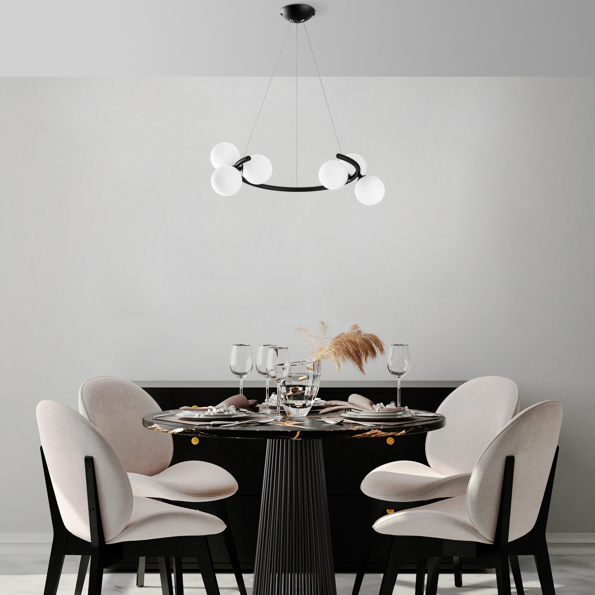 Candeeiro de Teto  - Luminar - Preto
