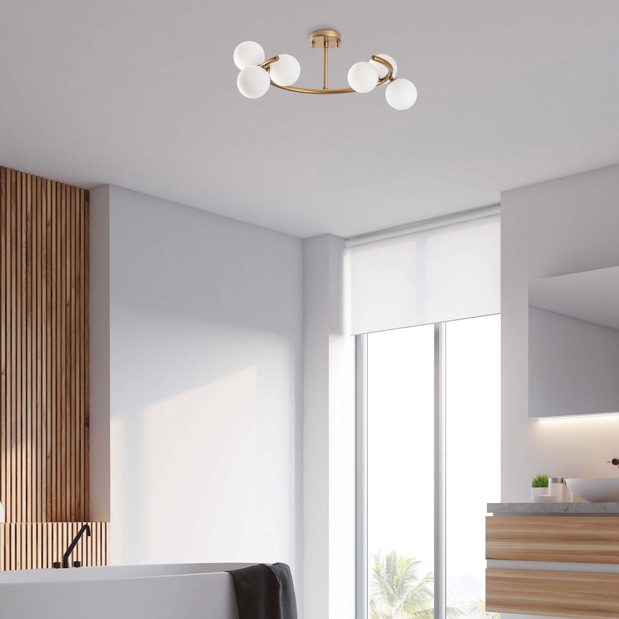 Candeeiro de Teto  - Luminar - Ouro