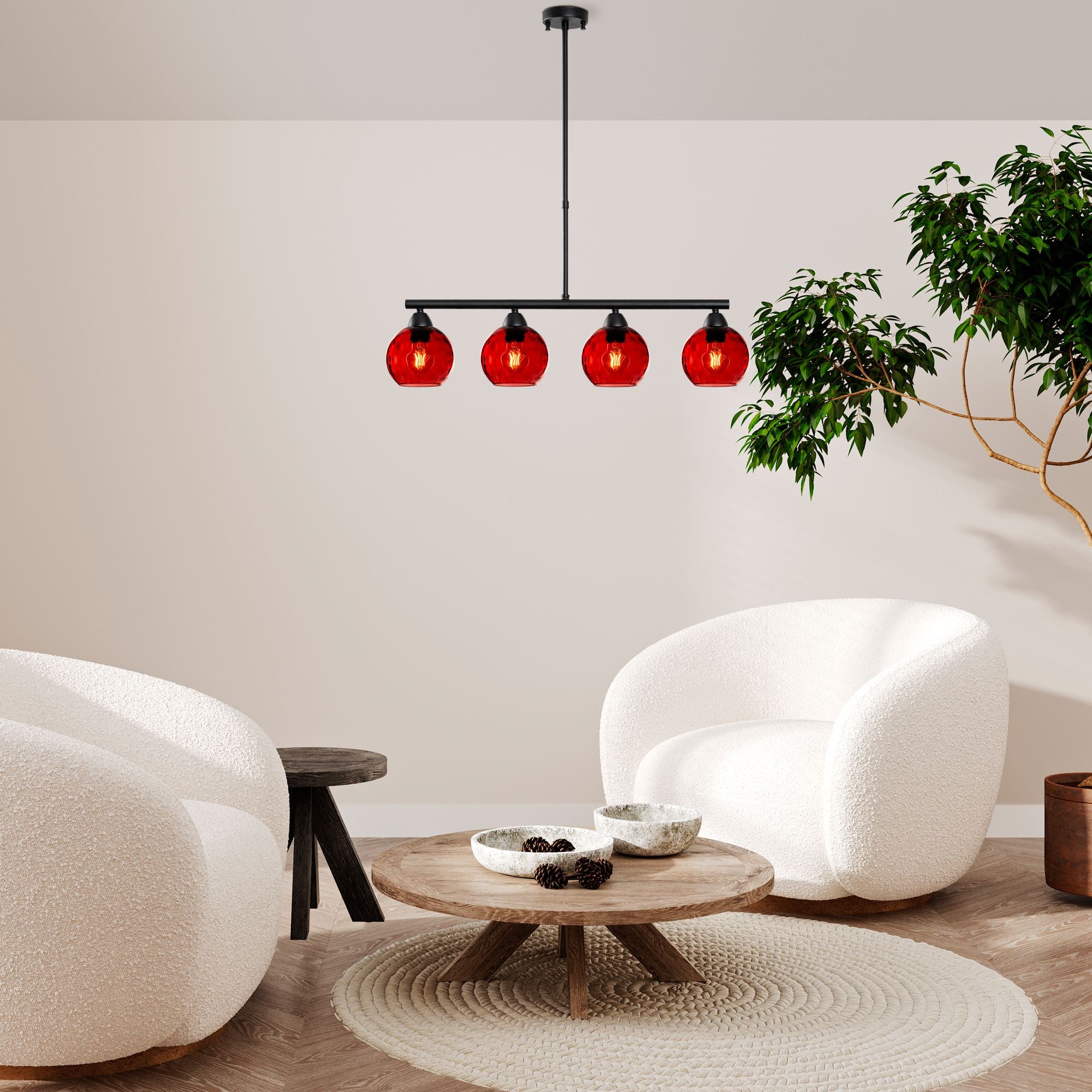 Candeeiro de Teto  - Benek - Vermelho
Preto