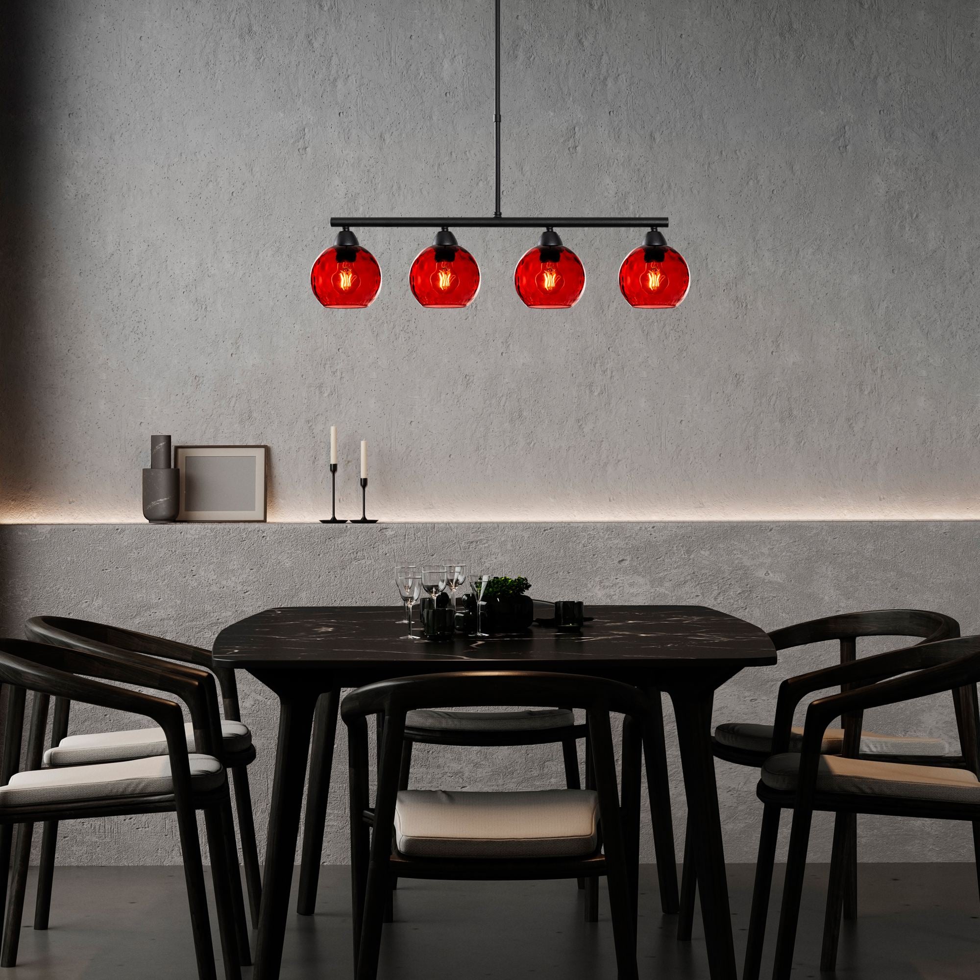 Candeeiro de Teto  - Benek - Vermelho
Preto