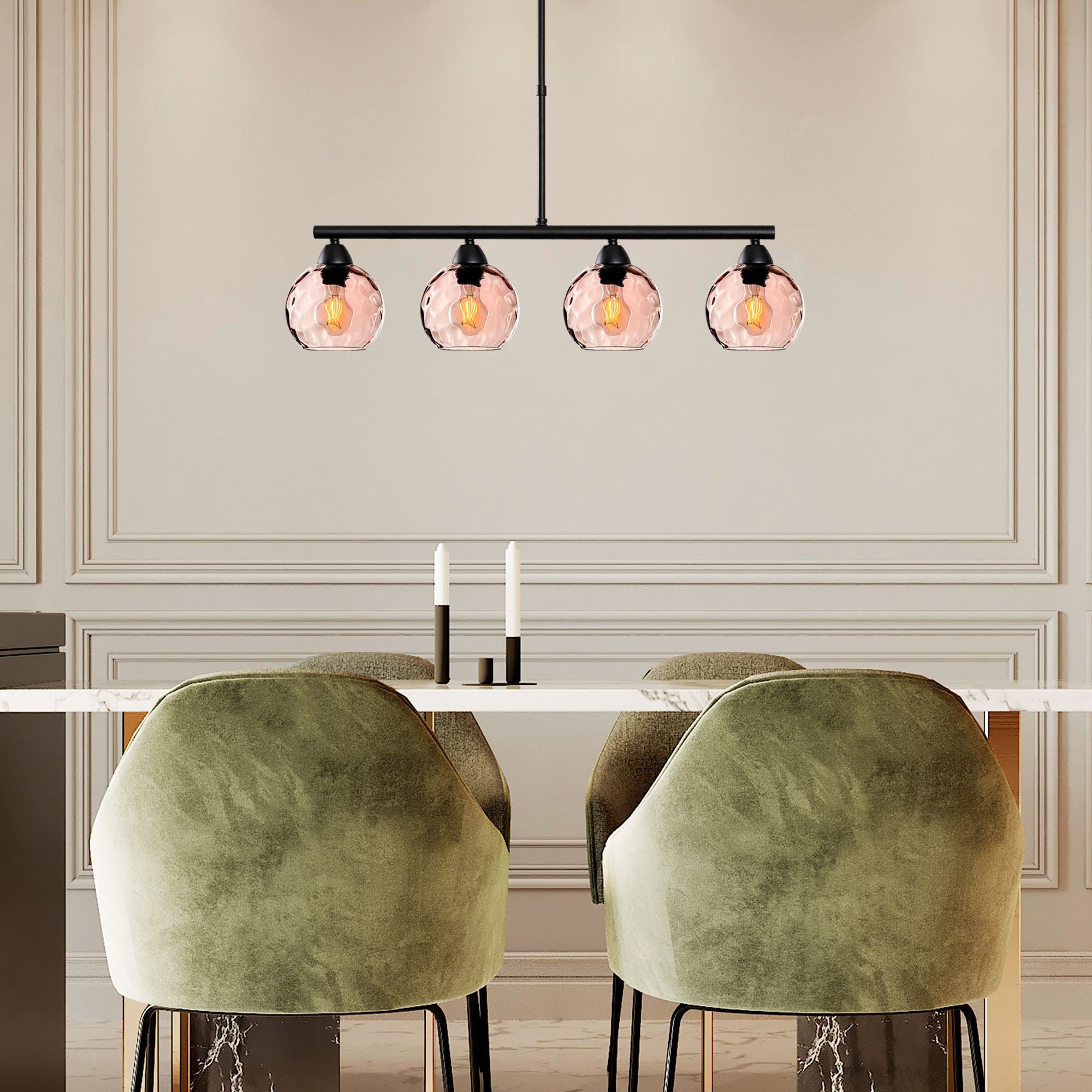 Candeeiro de Teto  - Benek - Rosa
Preto