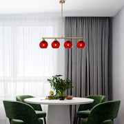 Candeeiro de Teto  - Benek - Vermelho
Dourado