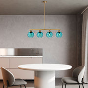 Candeeiro de Teto  - Benek - Azul
Dourado