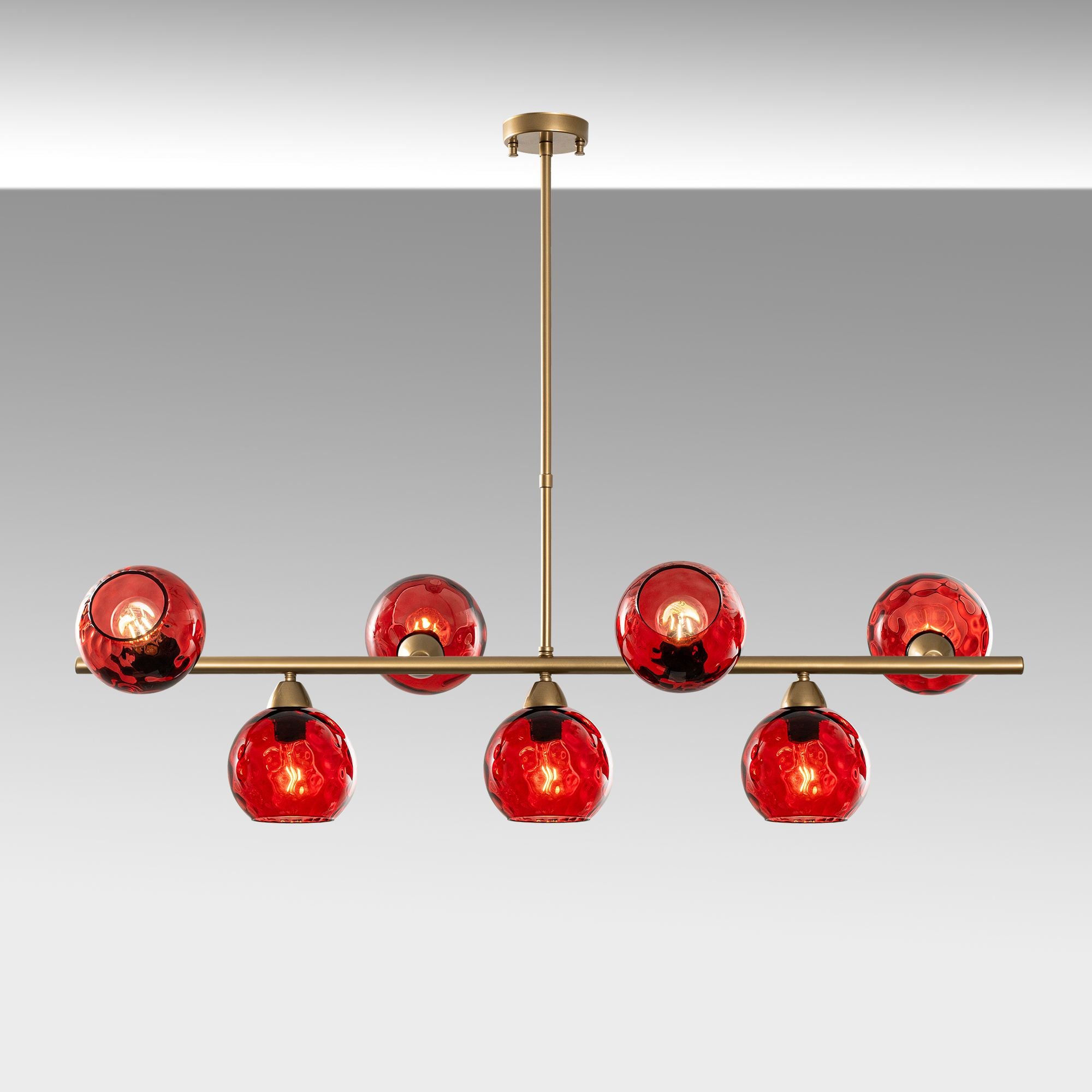 Candeeiro de Teto  - Benek - Vermelho
Dourado