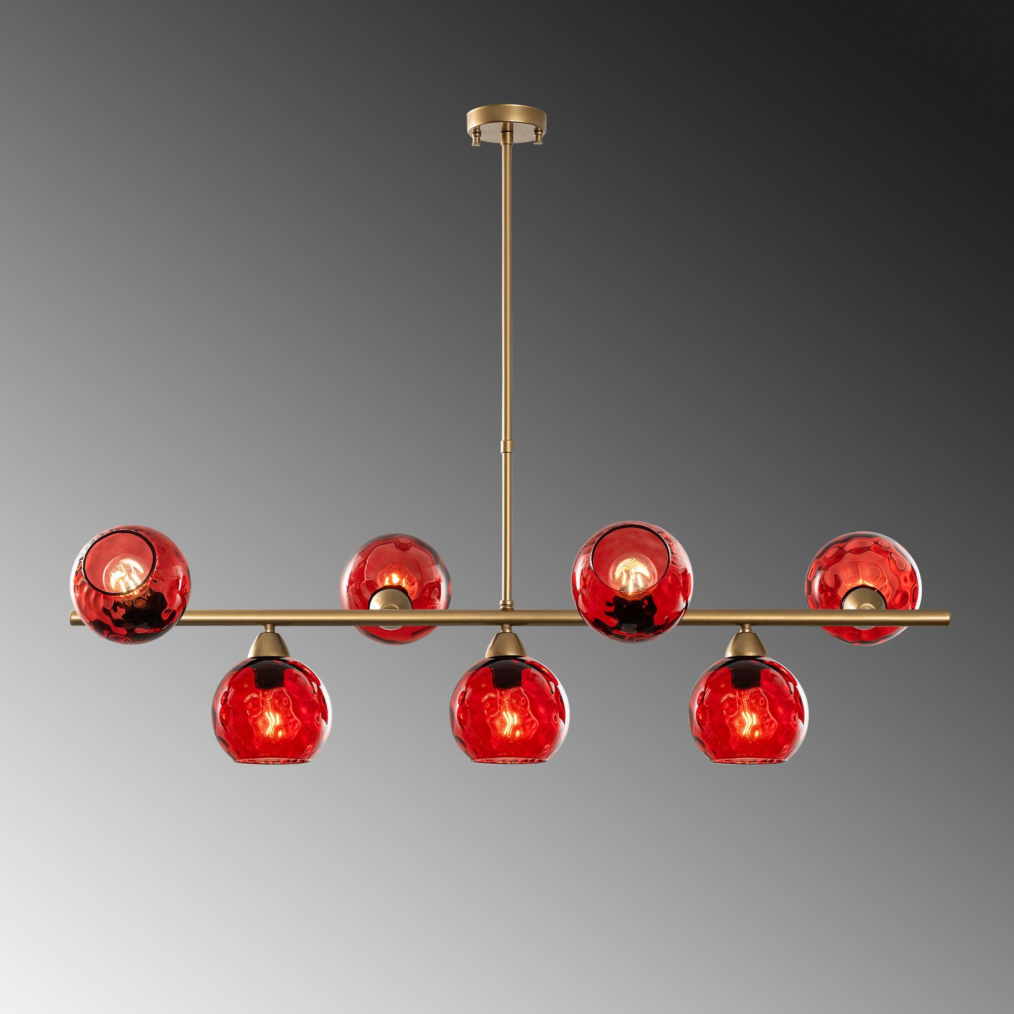 Candeeiro de Teto  - Benek - Vermelho
Dourado
