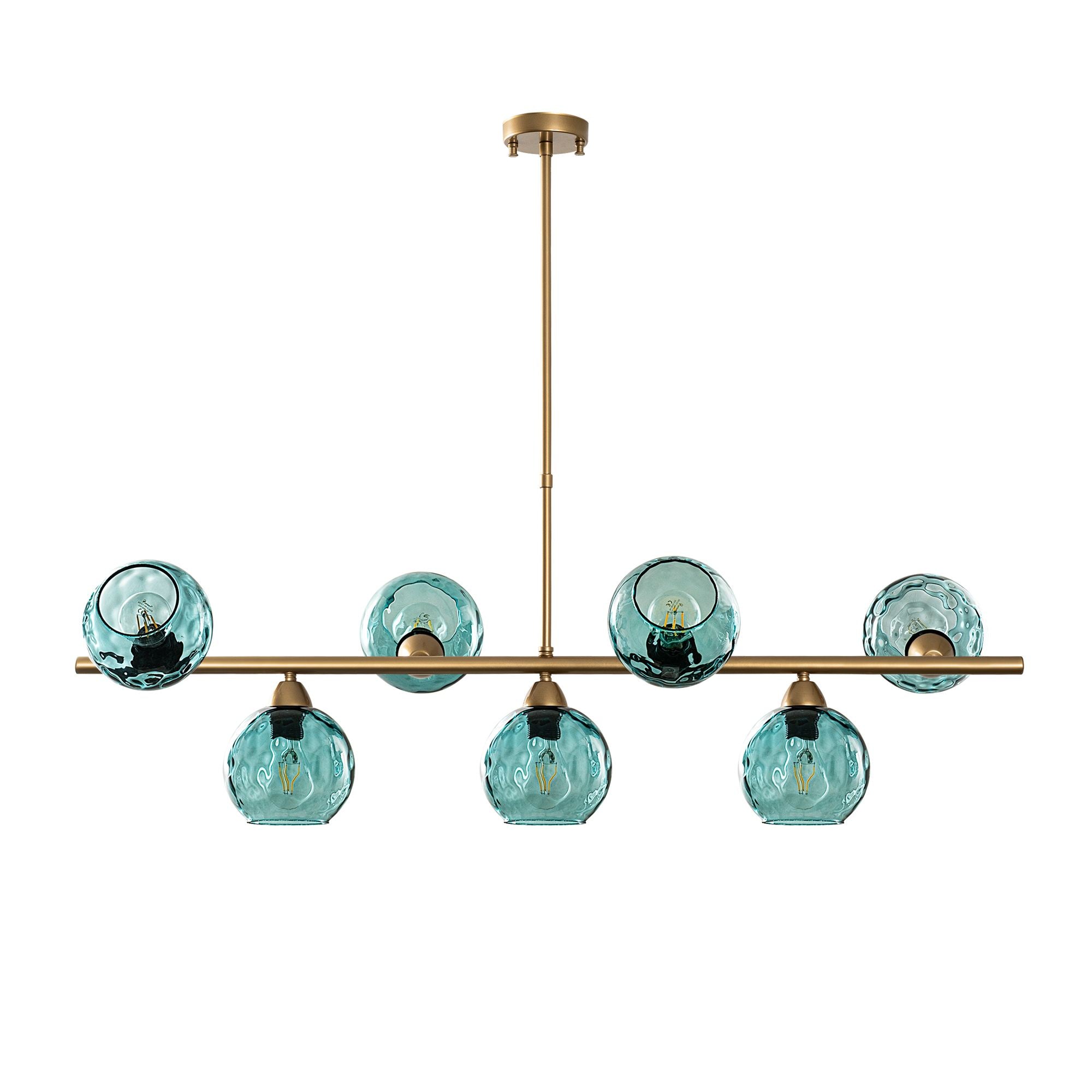 Candeeiro de Teto  - Benek - Azul
Dourado