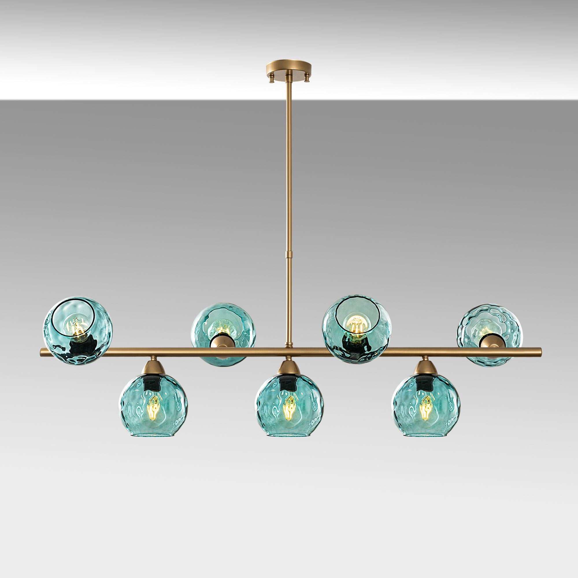 Candeeiro de Teto  - Benek - Azul
Dourado
