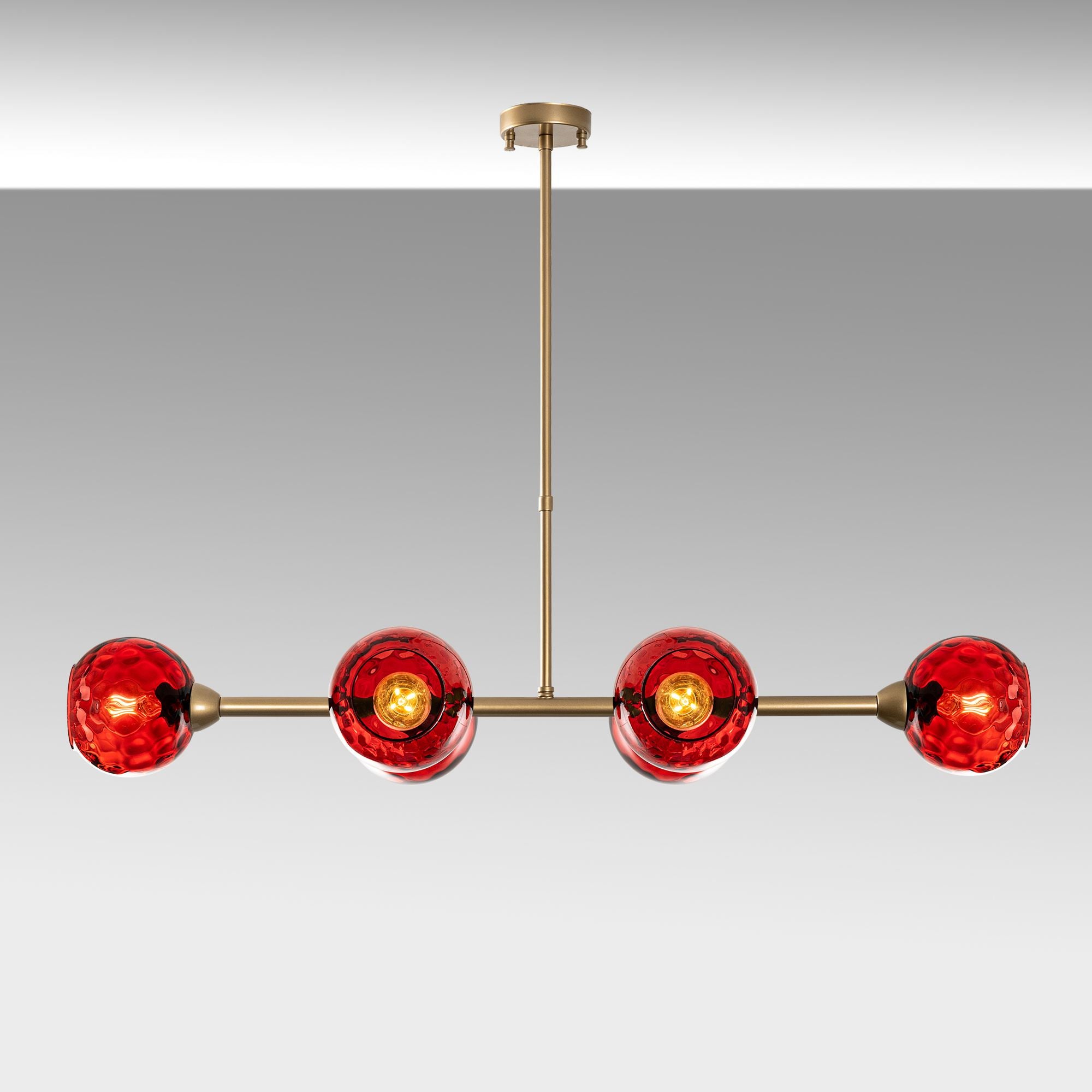 Candeeiro de Teto  - Benek - Vermelho
Dourado