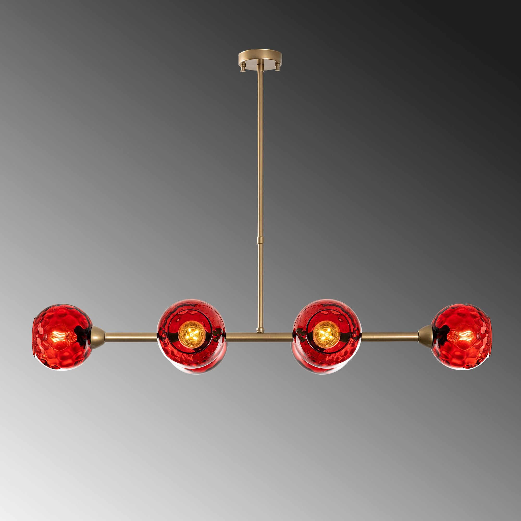 Candeeiro de Teto  - Benek - Vermelho
Dourado