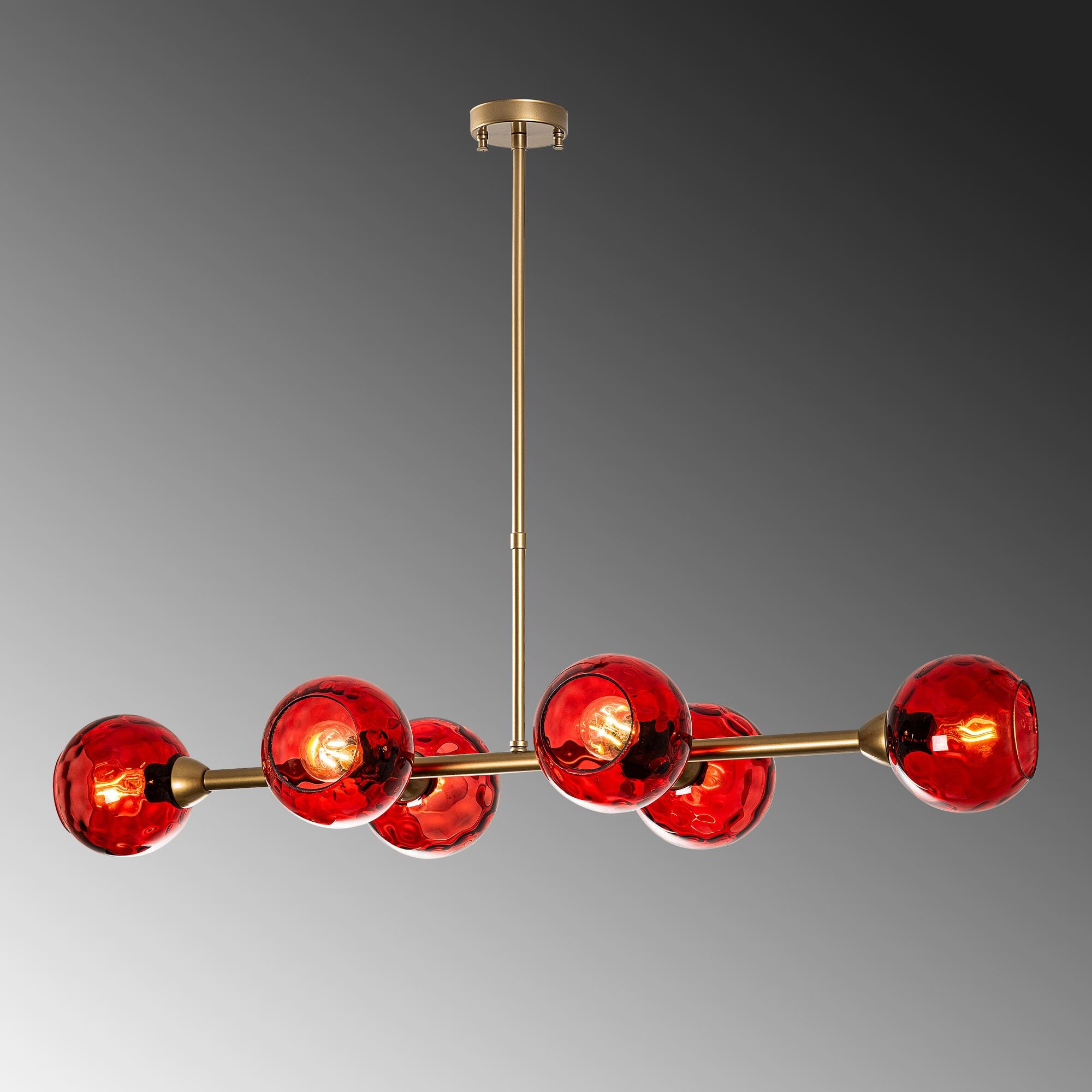 Candeeiro de Teto  - Benek - Vermelho
Dourado