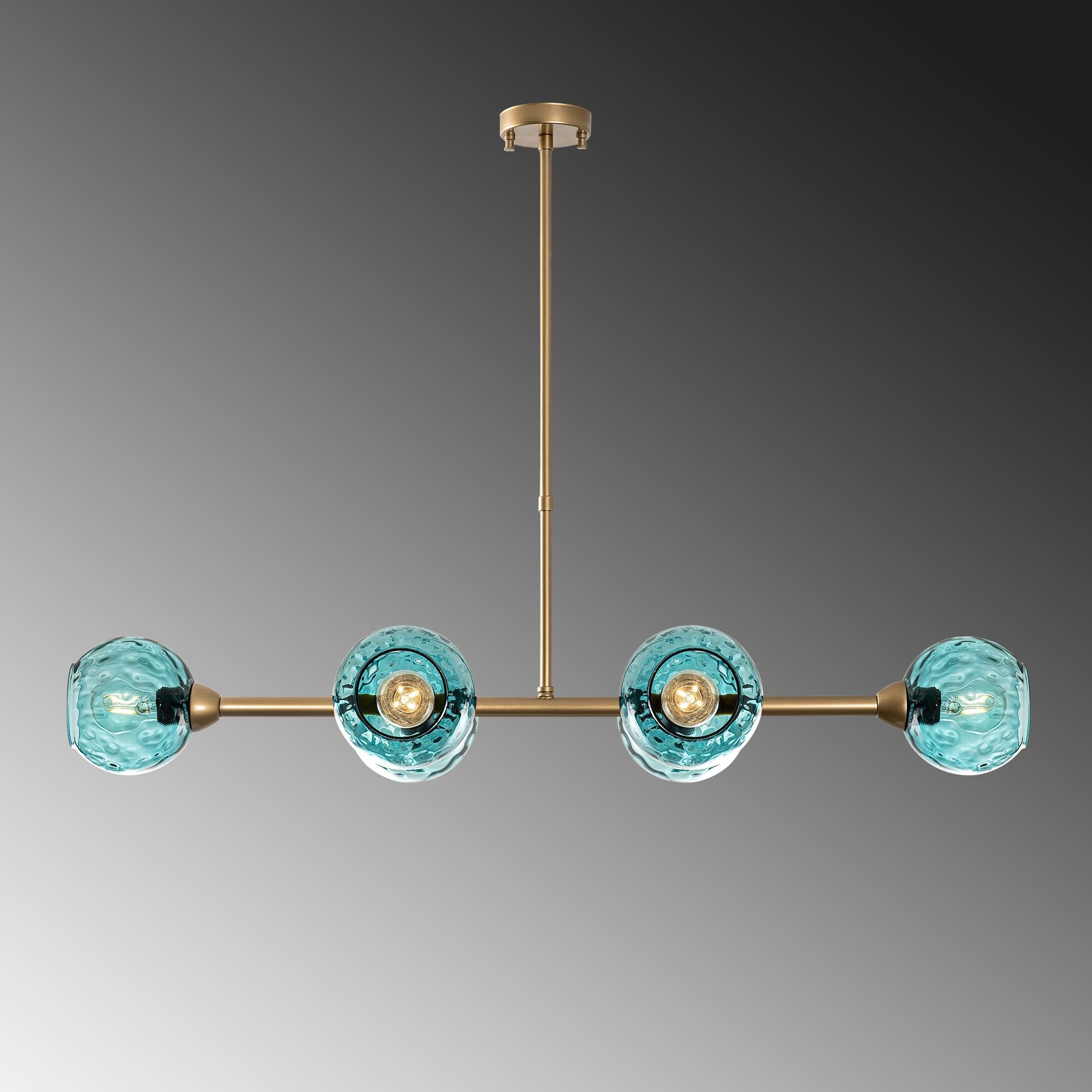 Candeeiro de Teto  - Benek - Azul
Dourado