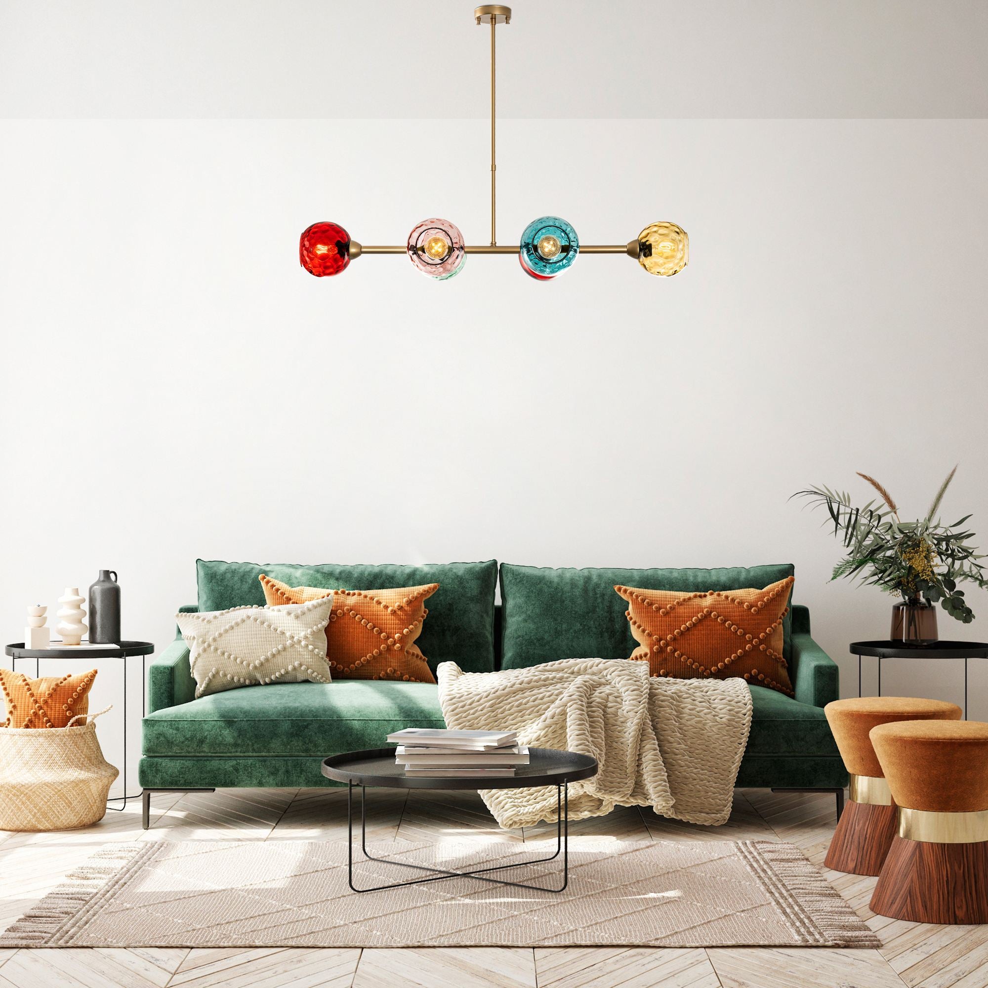 Candeeiro de Teto  - Benek - Multicolorido
Dourado