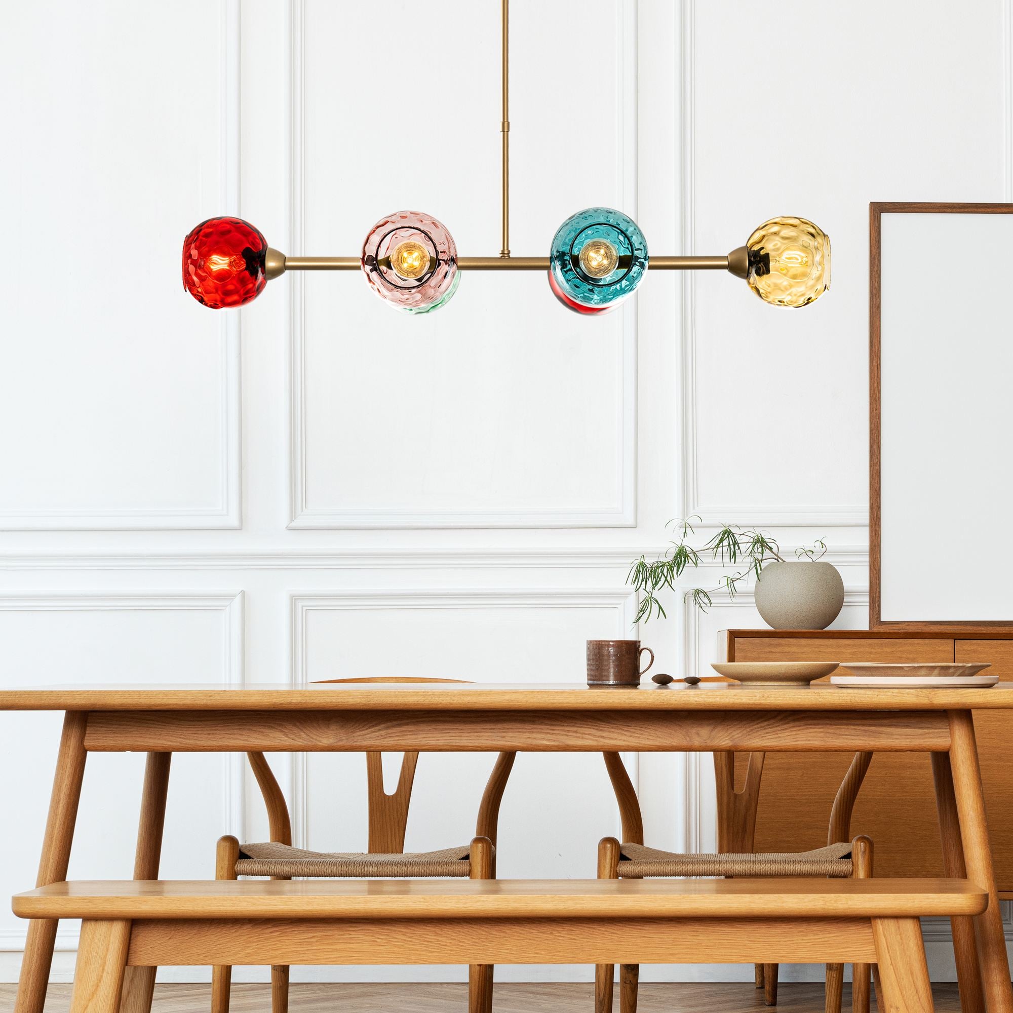 Candeeiro de Teto  - Benek - Multicolorido
Dourado