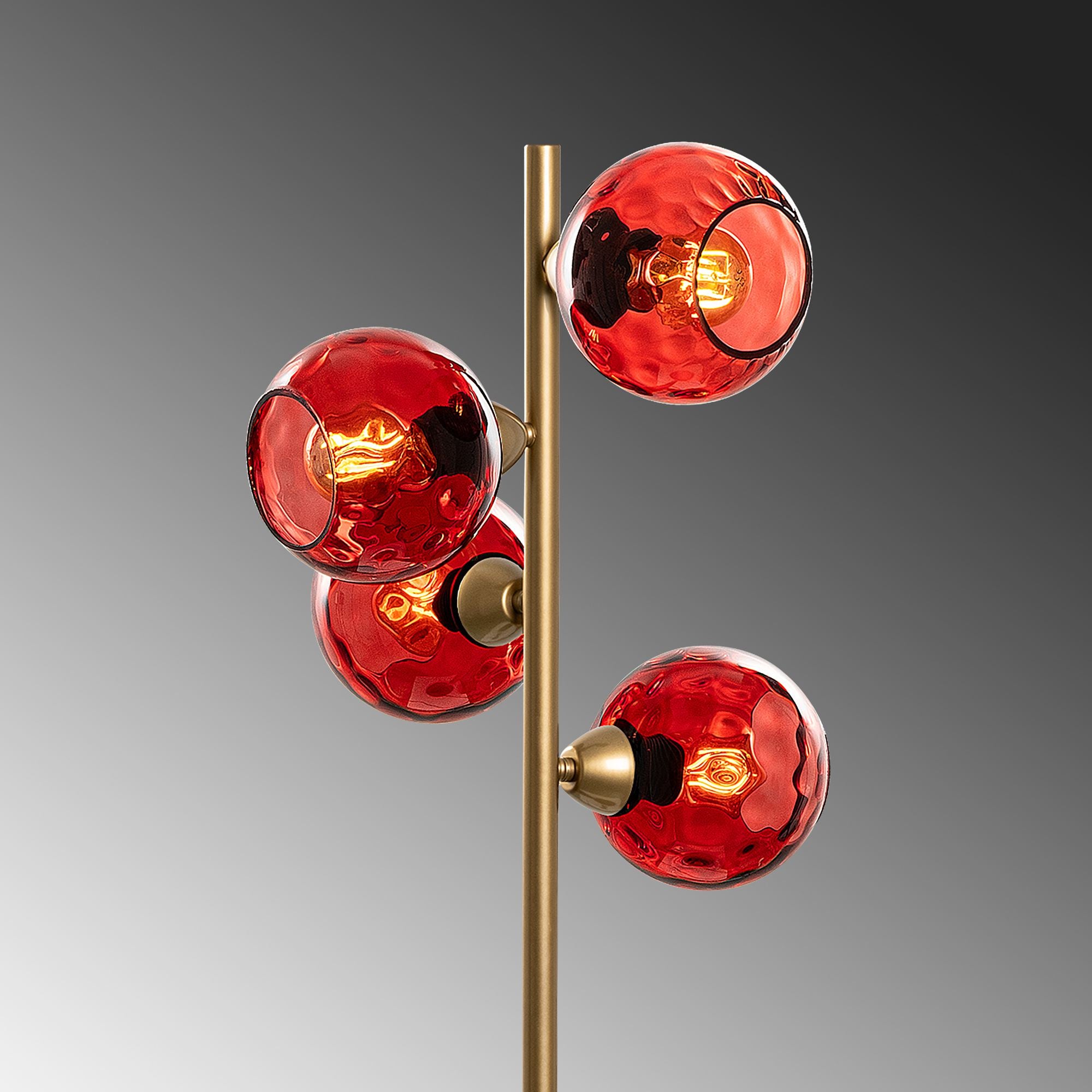 Candeeiro de Pé-Benek-Vermelho
Dourado
