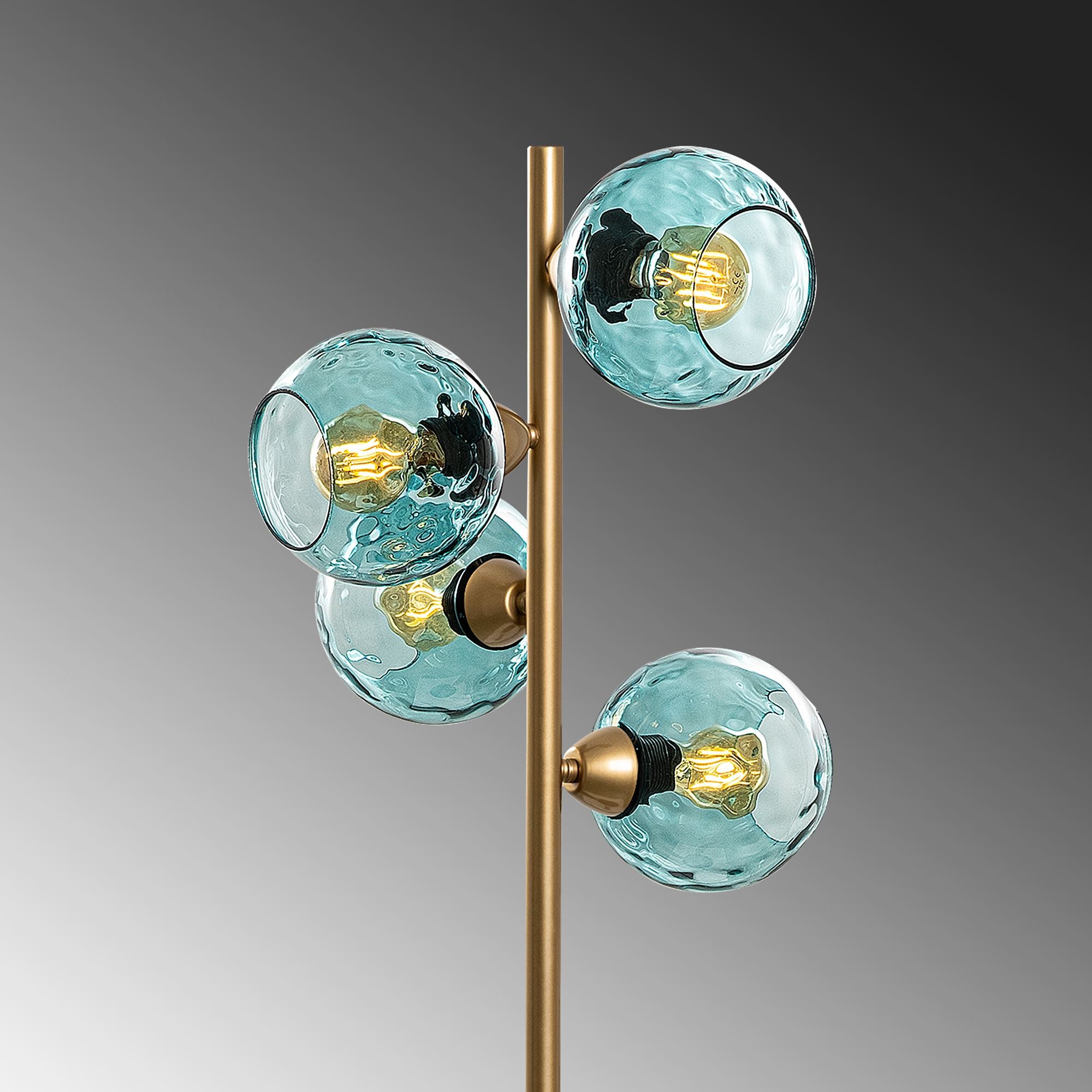 Candeeiro de Pé-Benek-Azul
Dourado