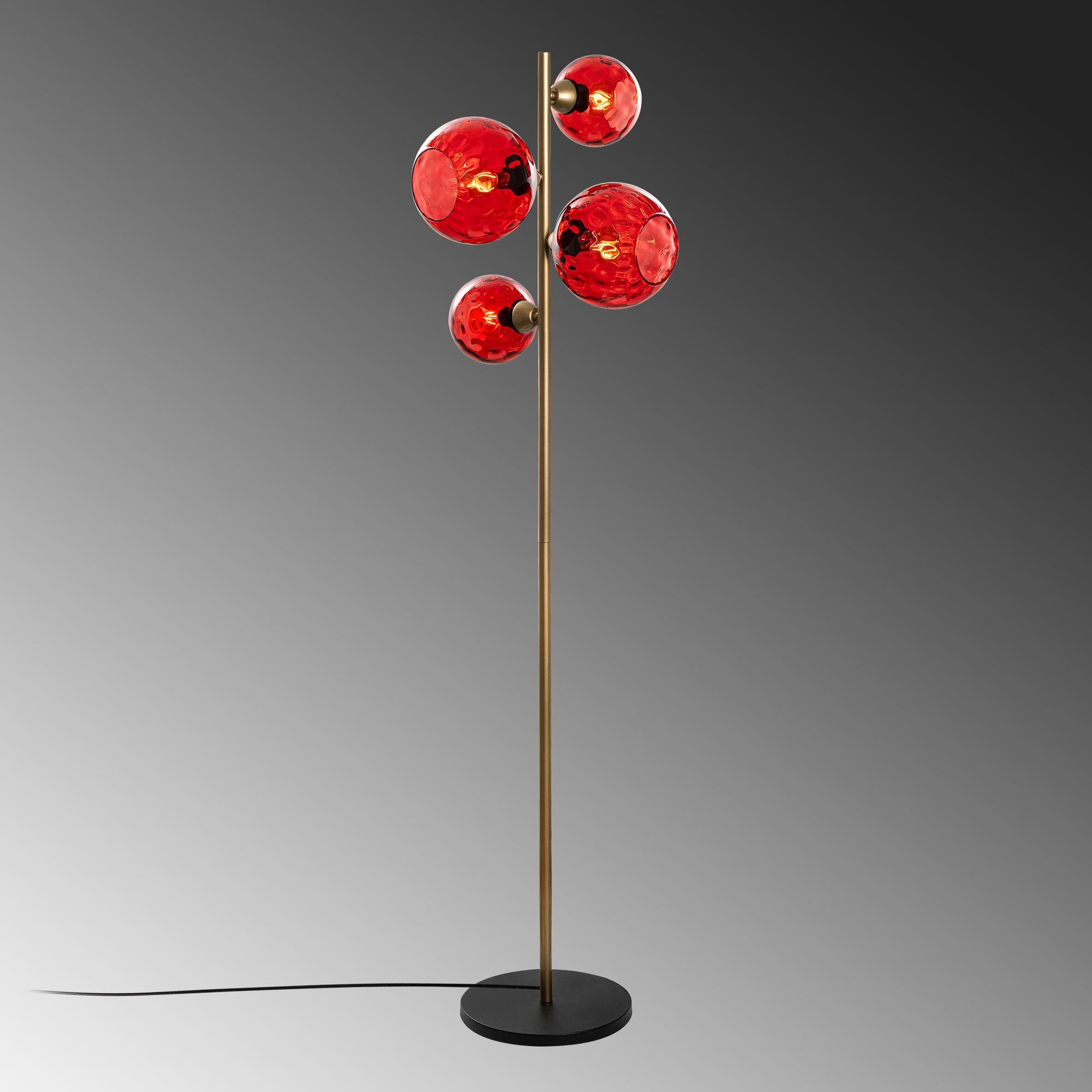 Candeeiro de Pé-Benek-Vermelho
Dourado